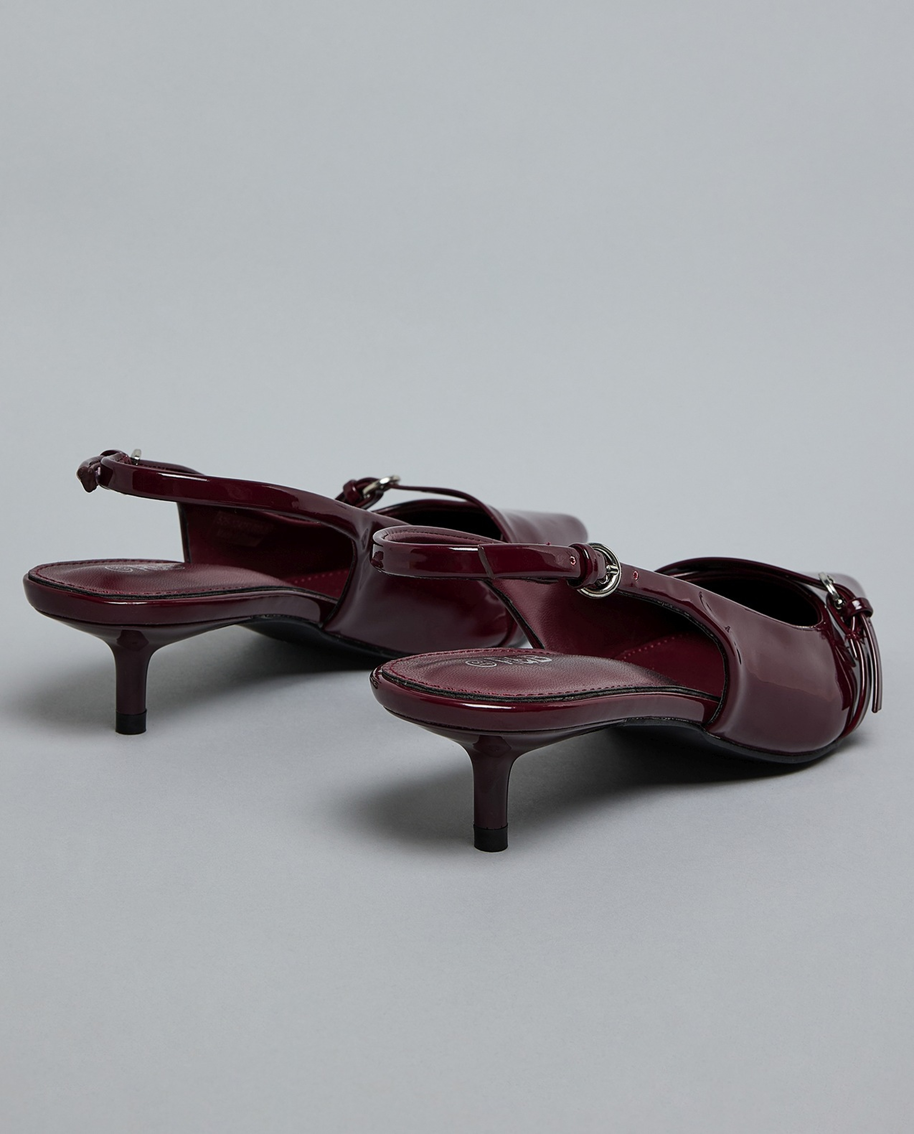 Glossy Slingback Pumps