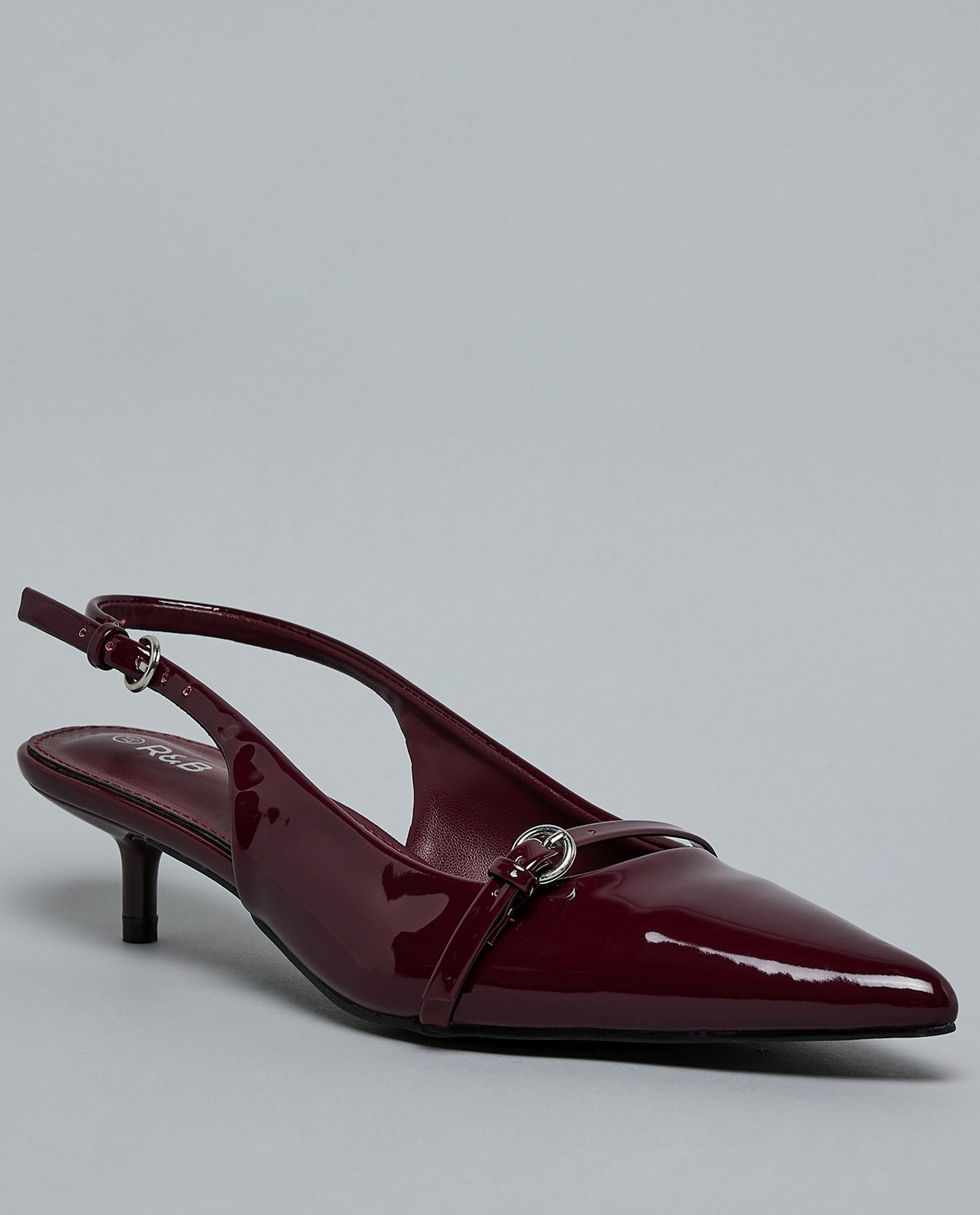 Glossy Slingback Pumps