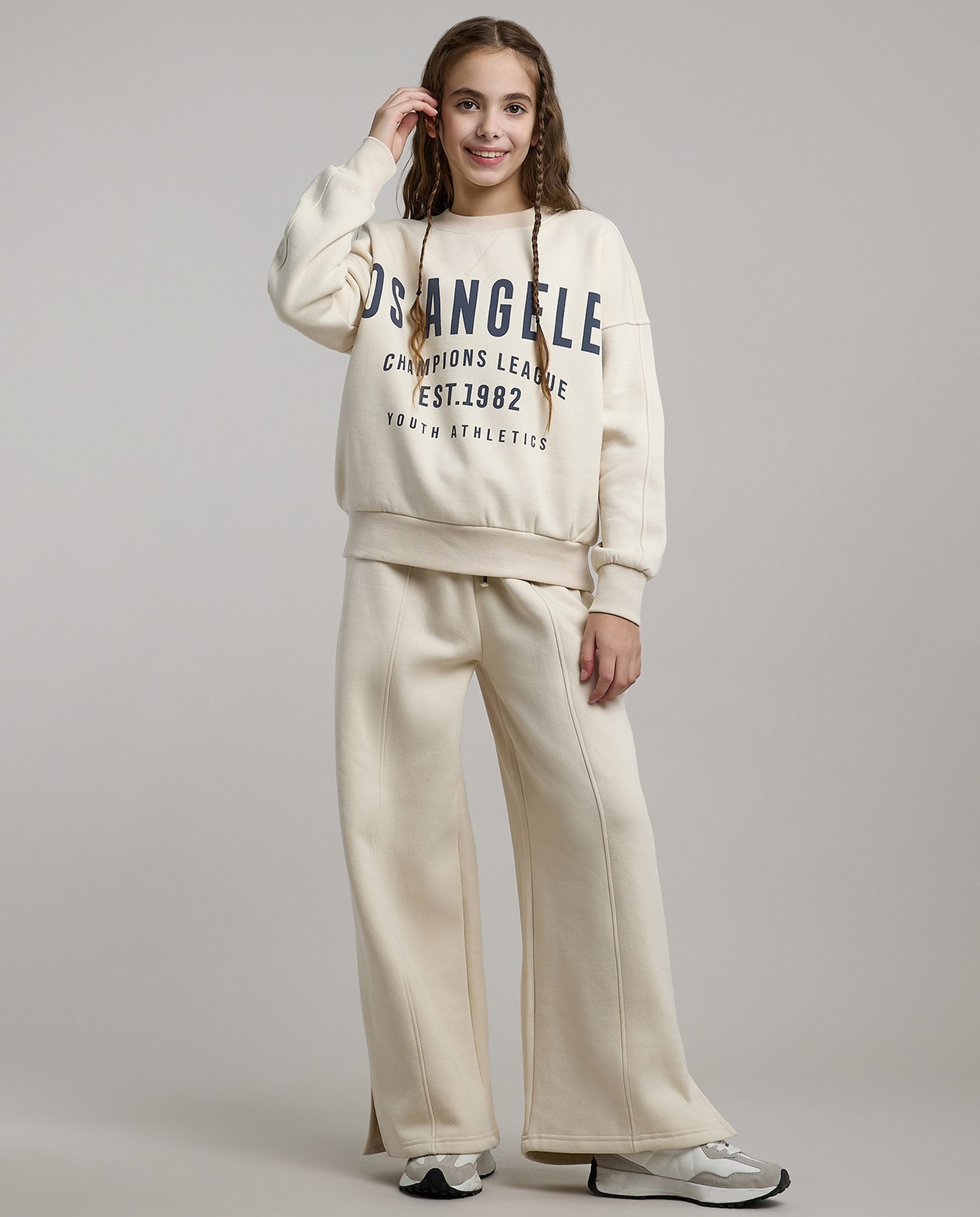 Stitch Print Hooded Clothing Set