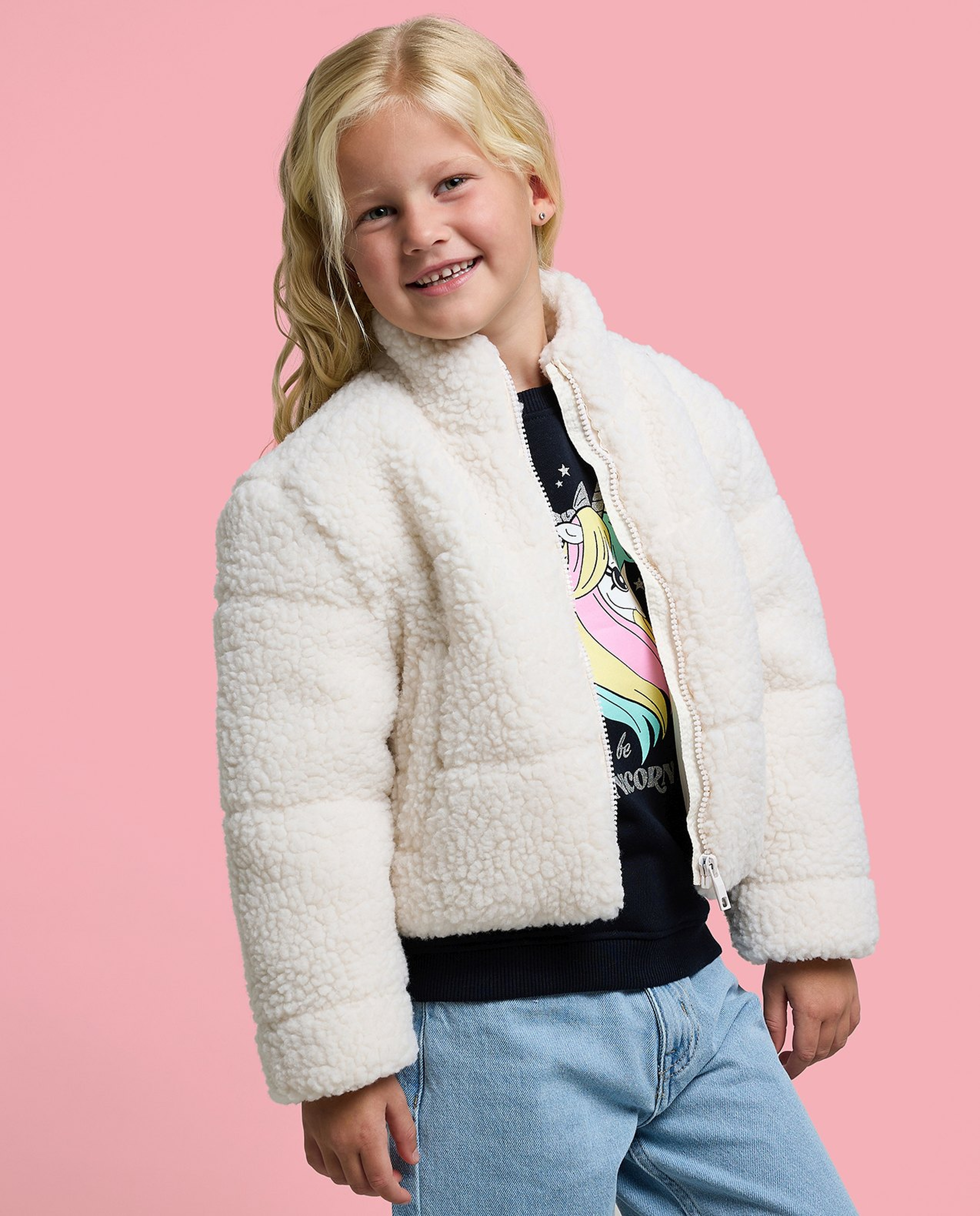 Sherpa Jacket with Zipper Closure