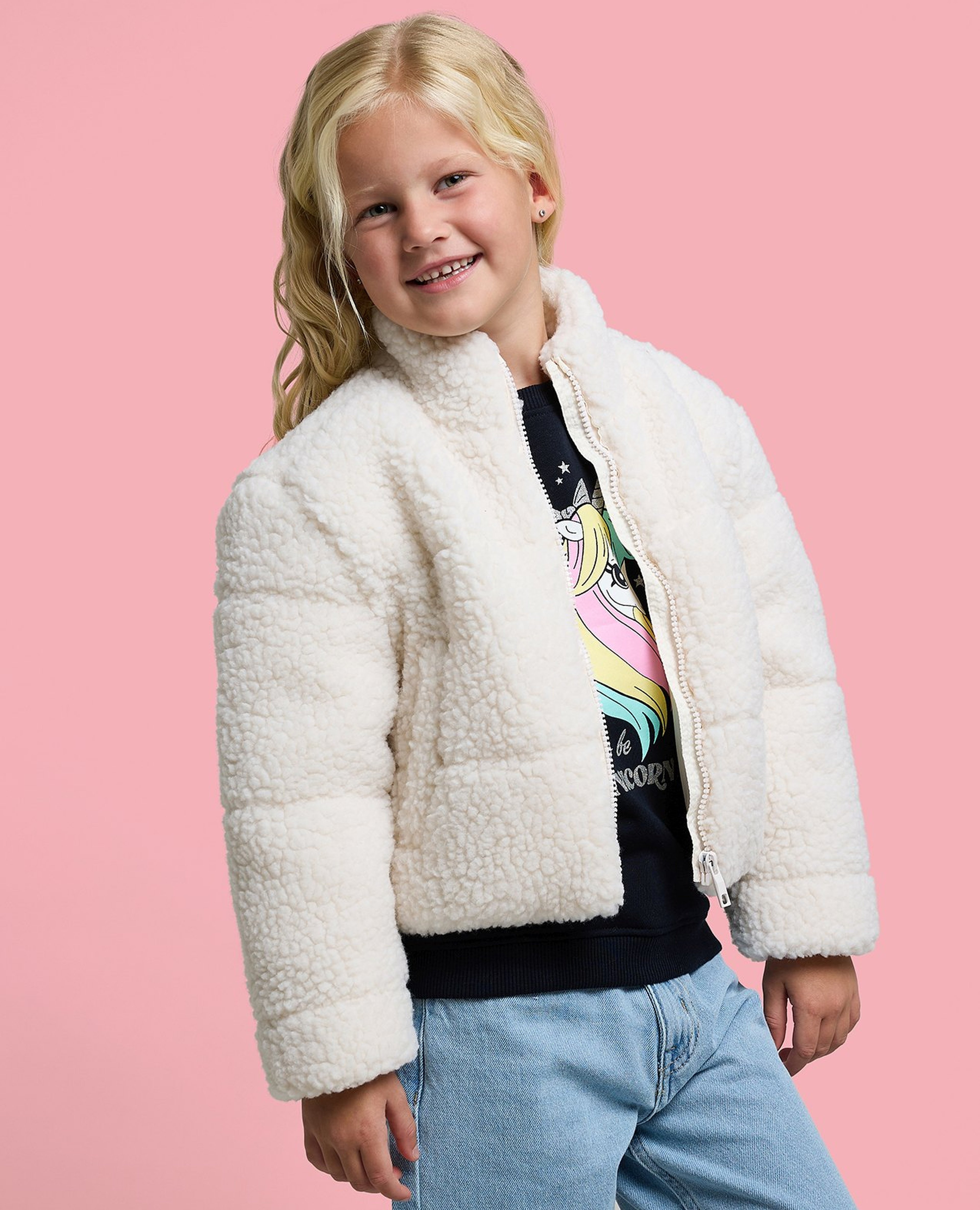 Sherpa Jacket with Zipper Closure