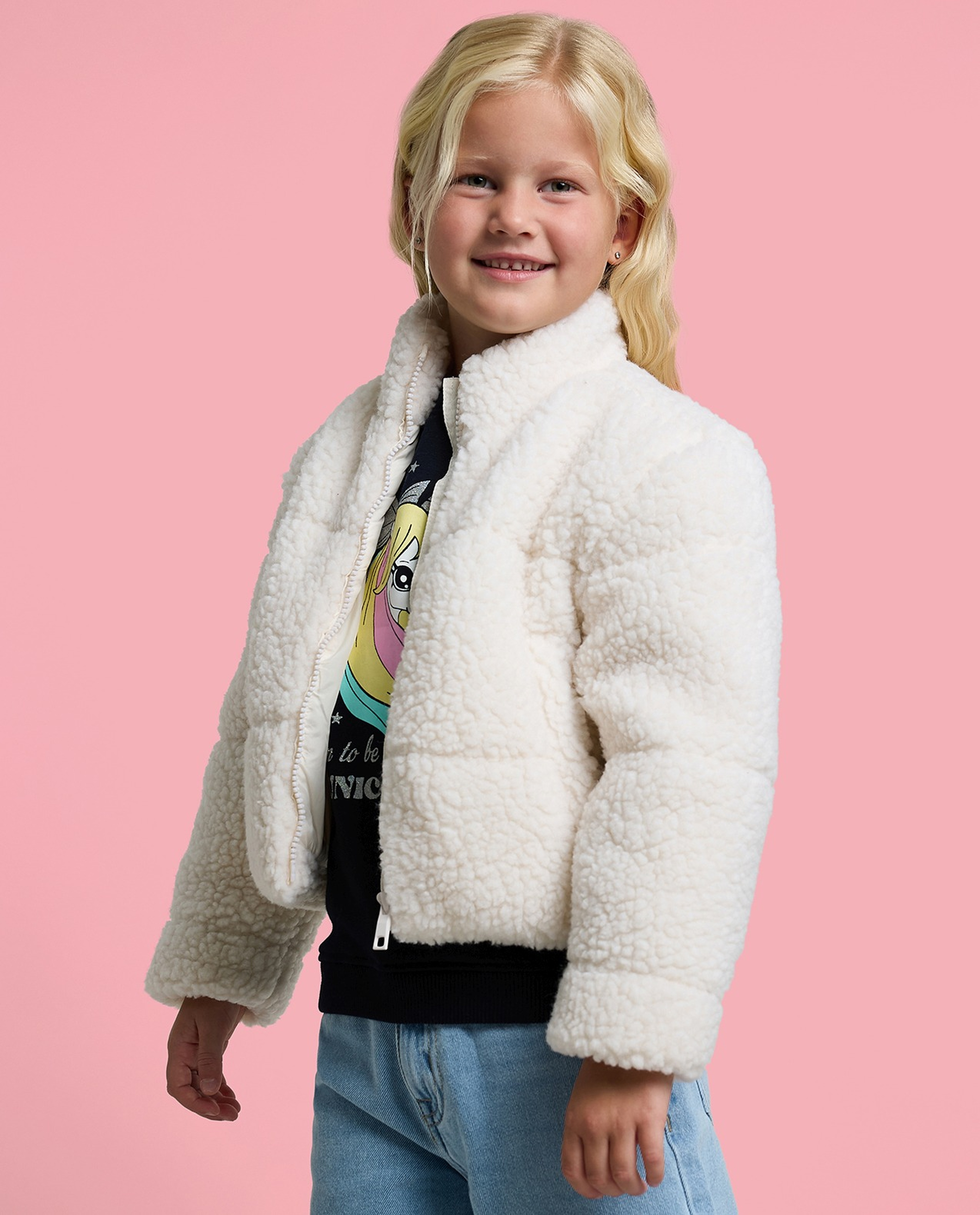 Sherpa Jacket with Zipper Closure