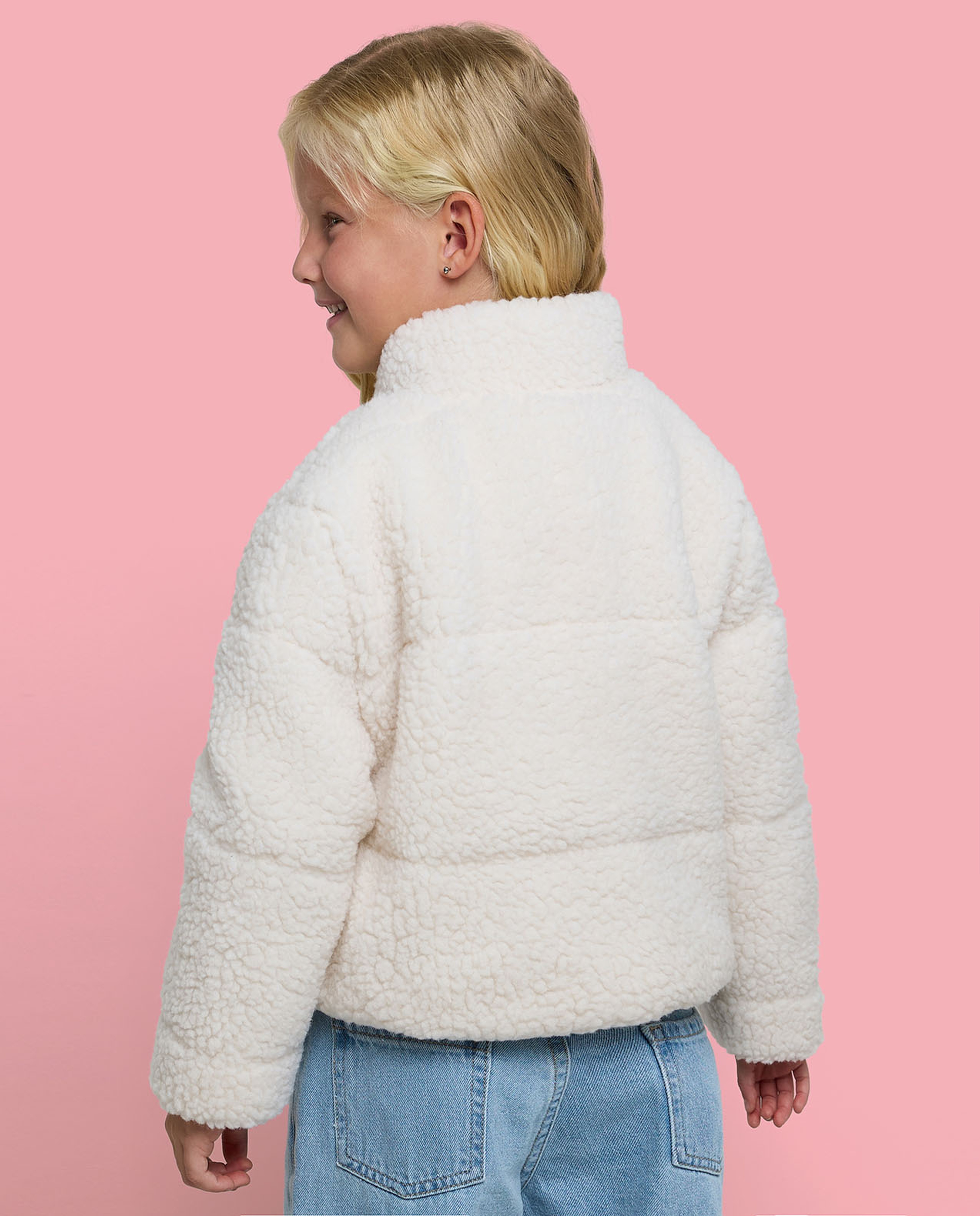 Sherpa Jacket with Zipper Closure