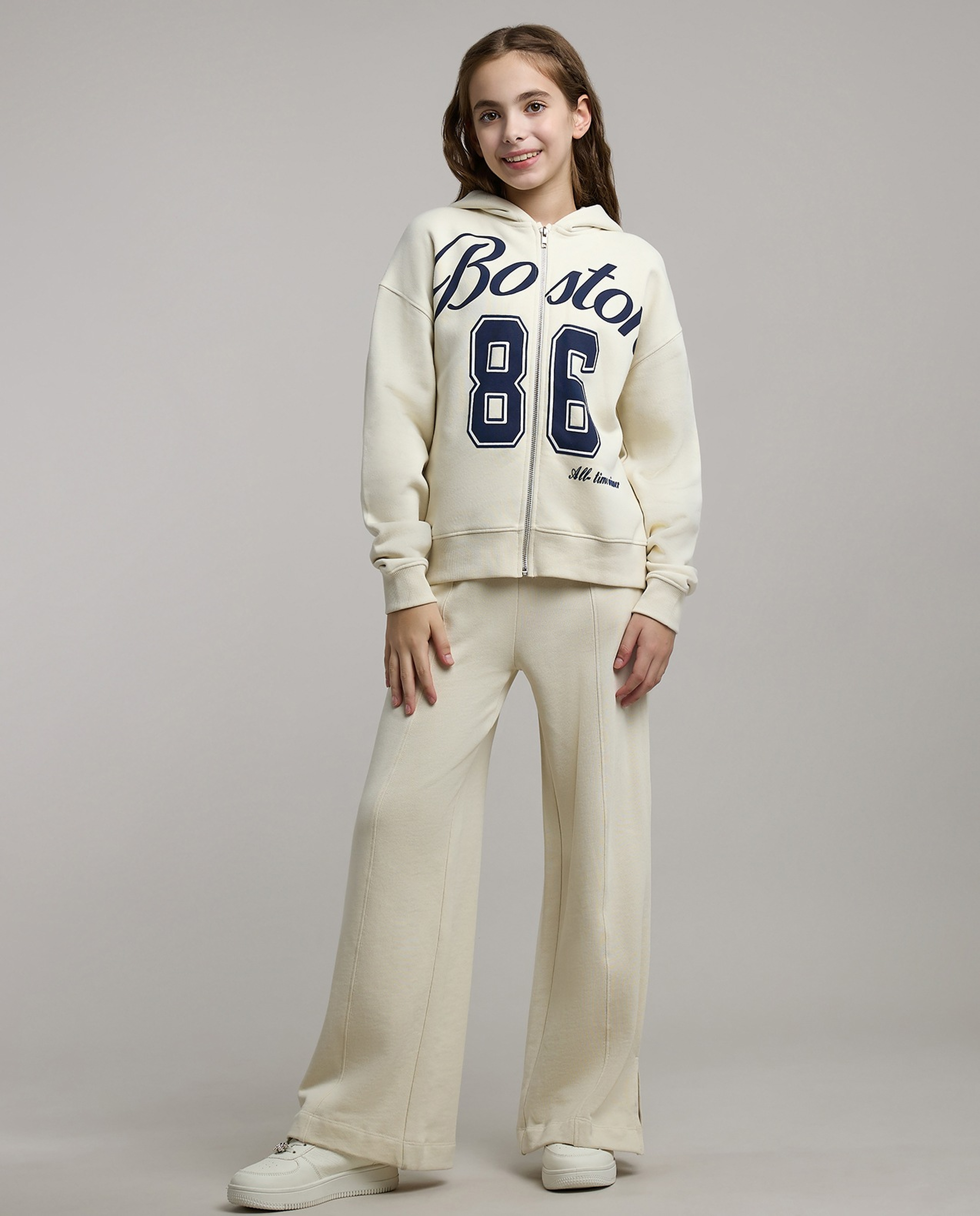 Printed Hooded Clothing Set