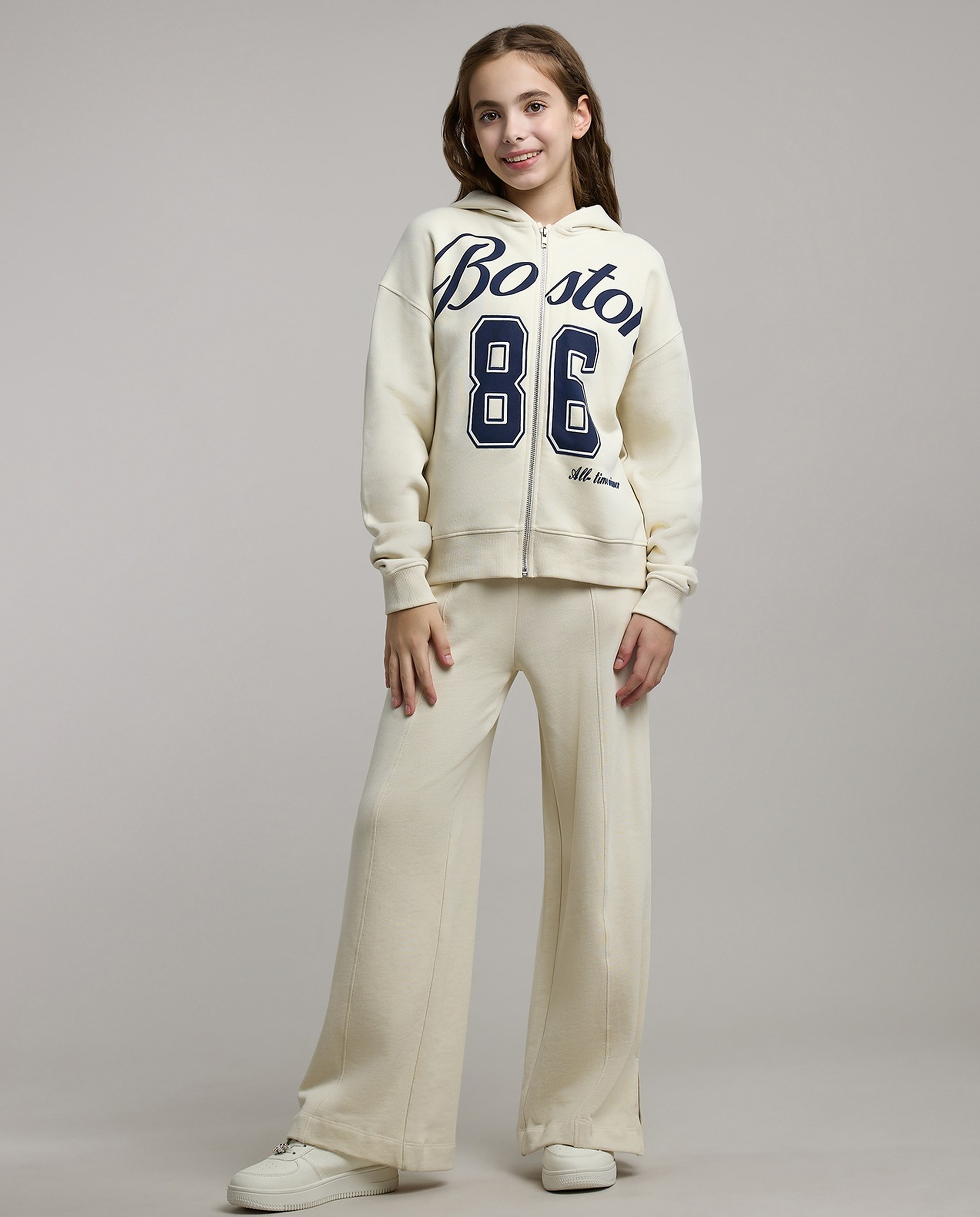 Printed Hooded Clothing Set