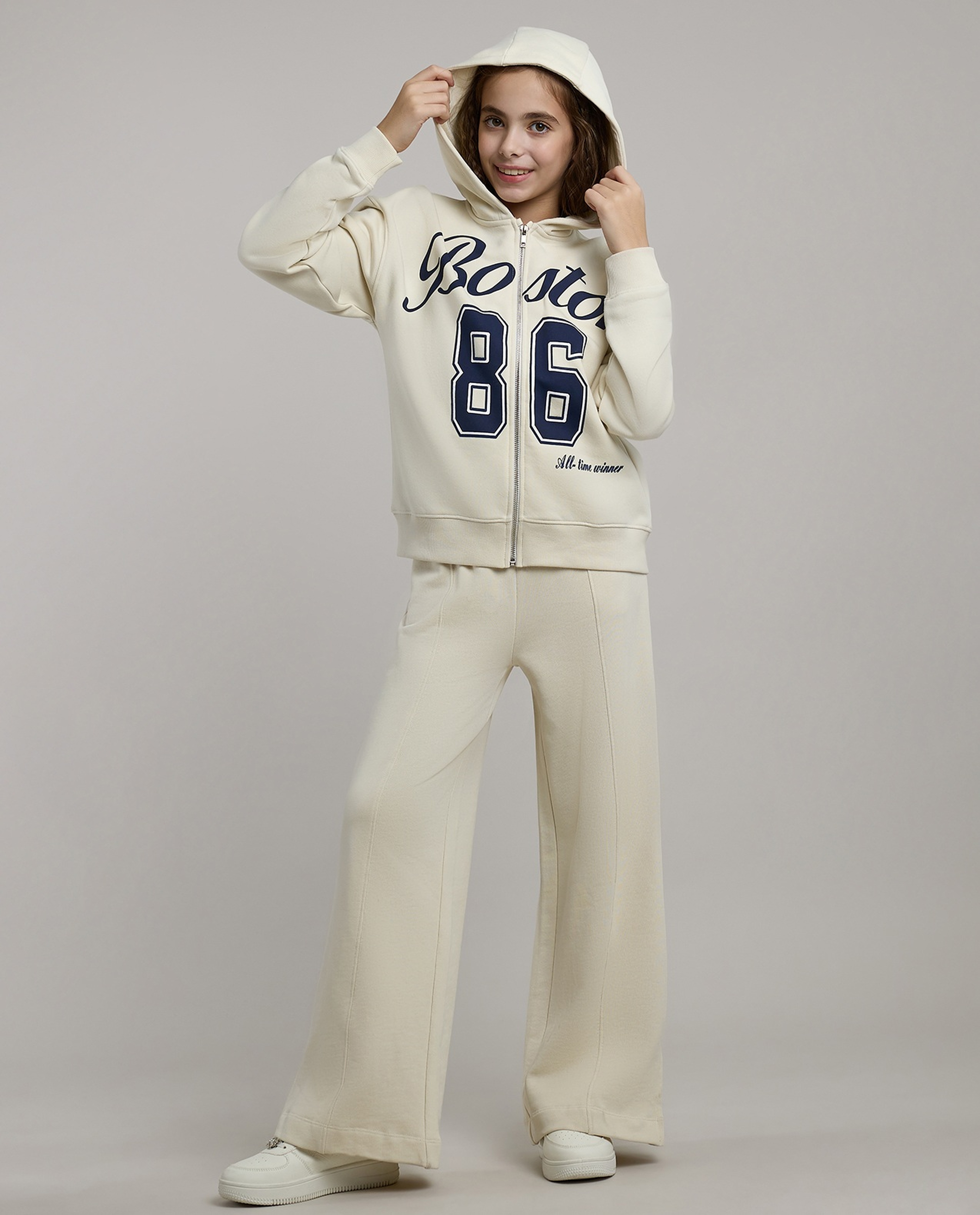 Printed Hooded Clothing Set