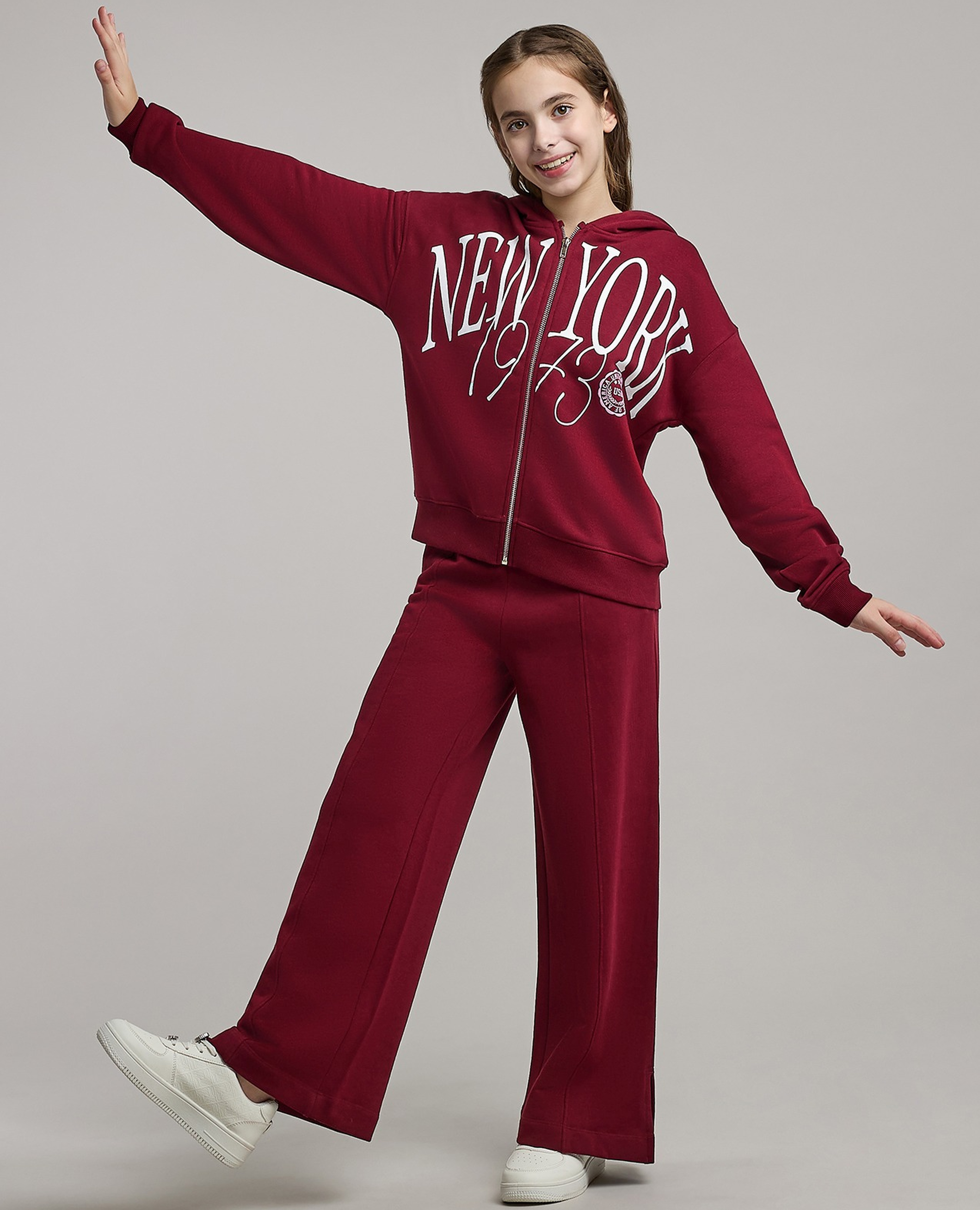 Printed Hooded Clothing Set