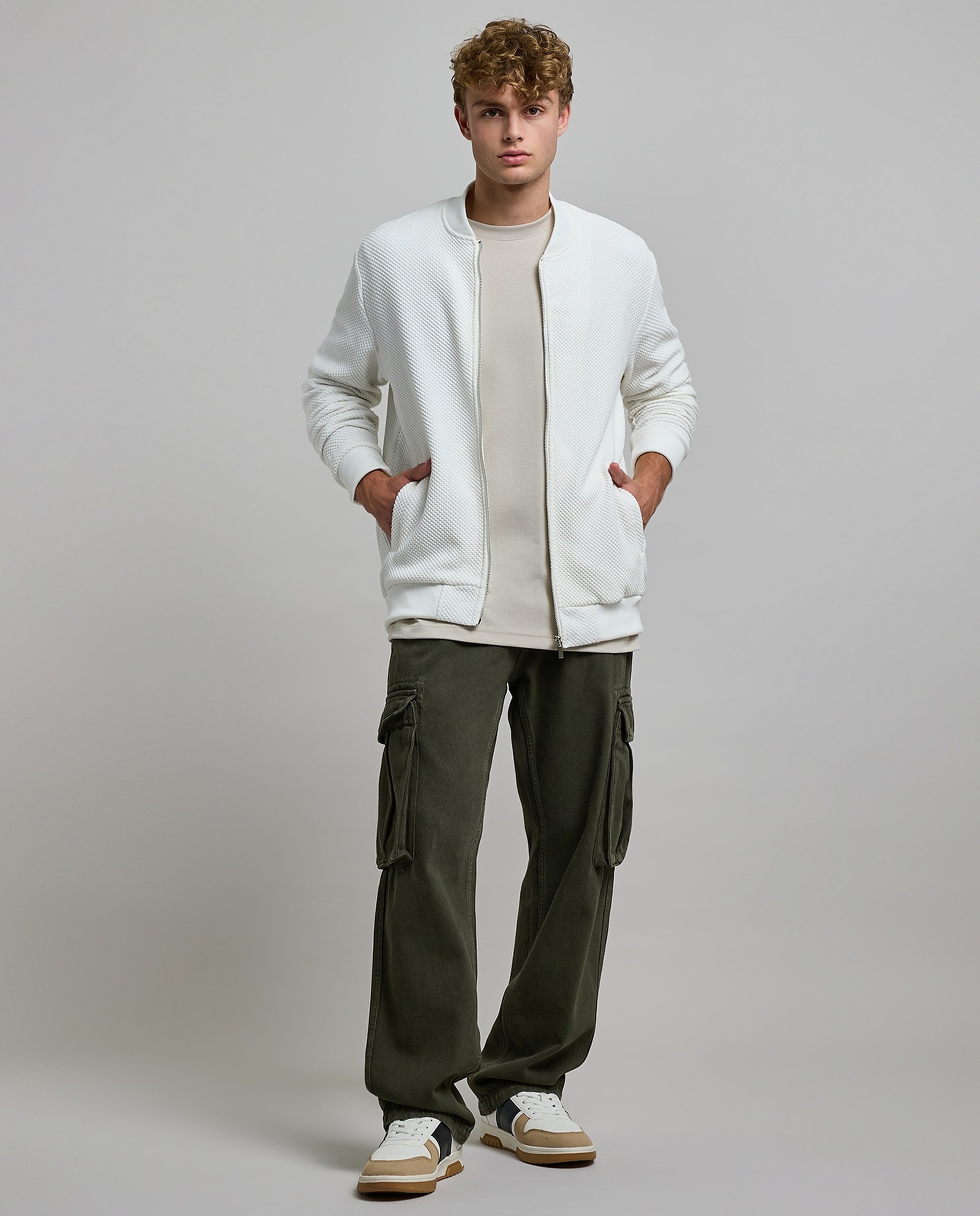 Solid Jacket with Zipper Closure