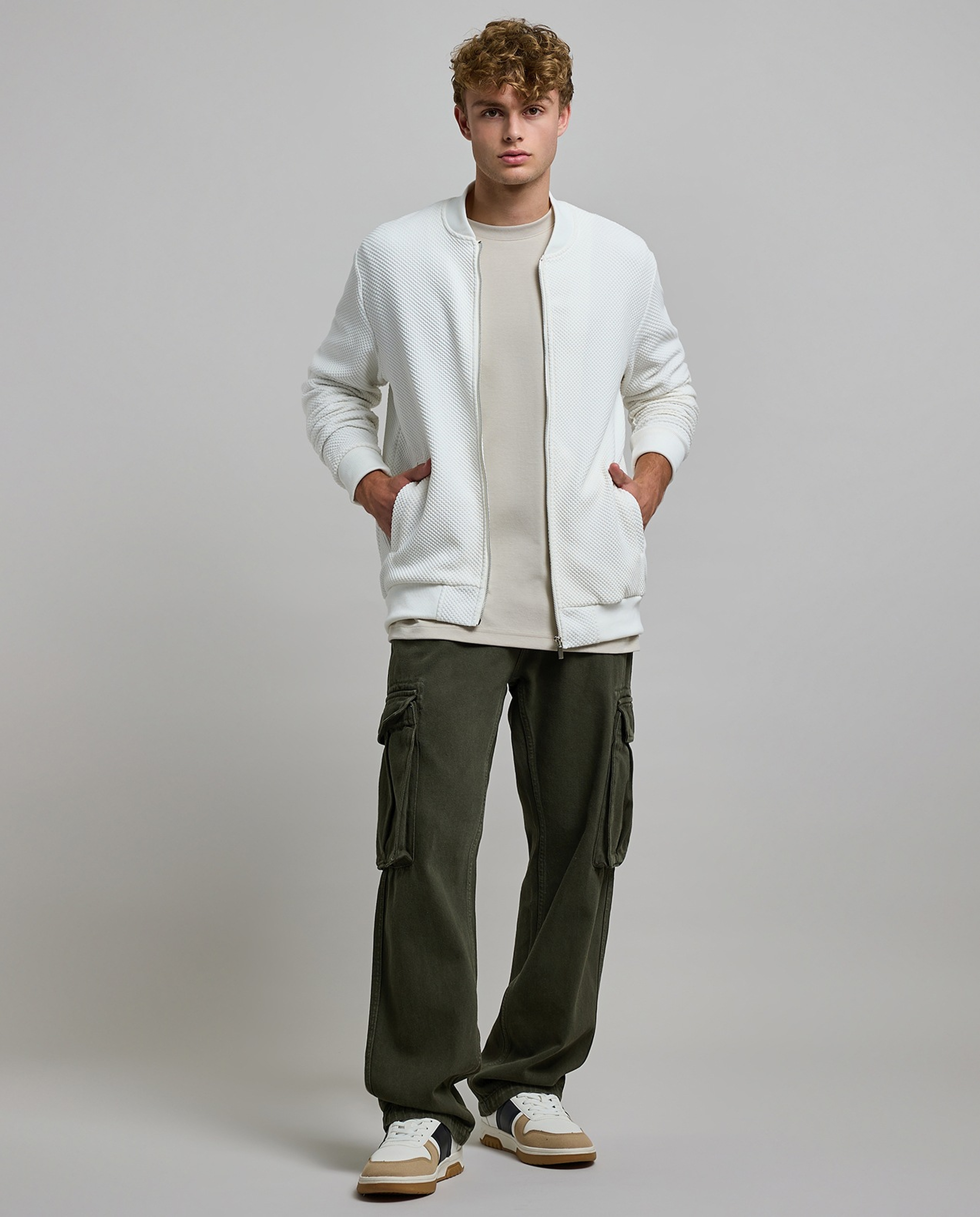 Solid Jacket with Zipper Closure