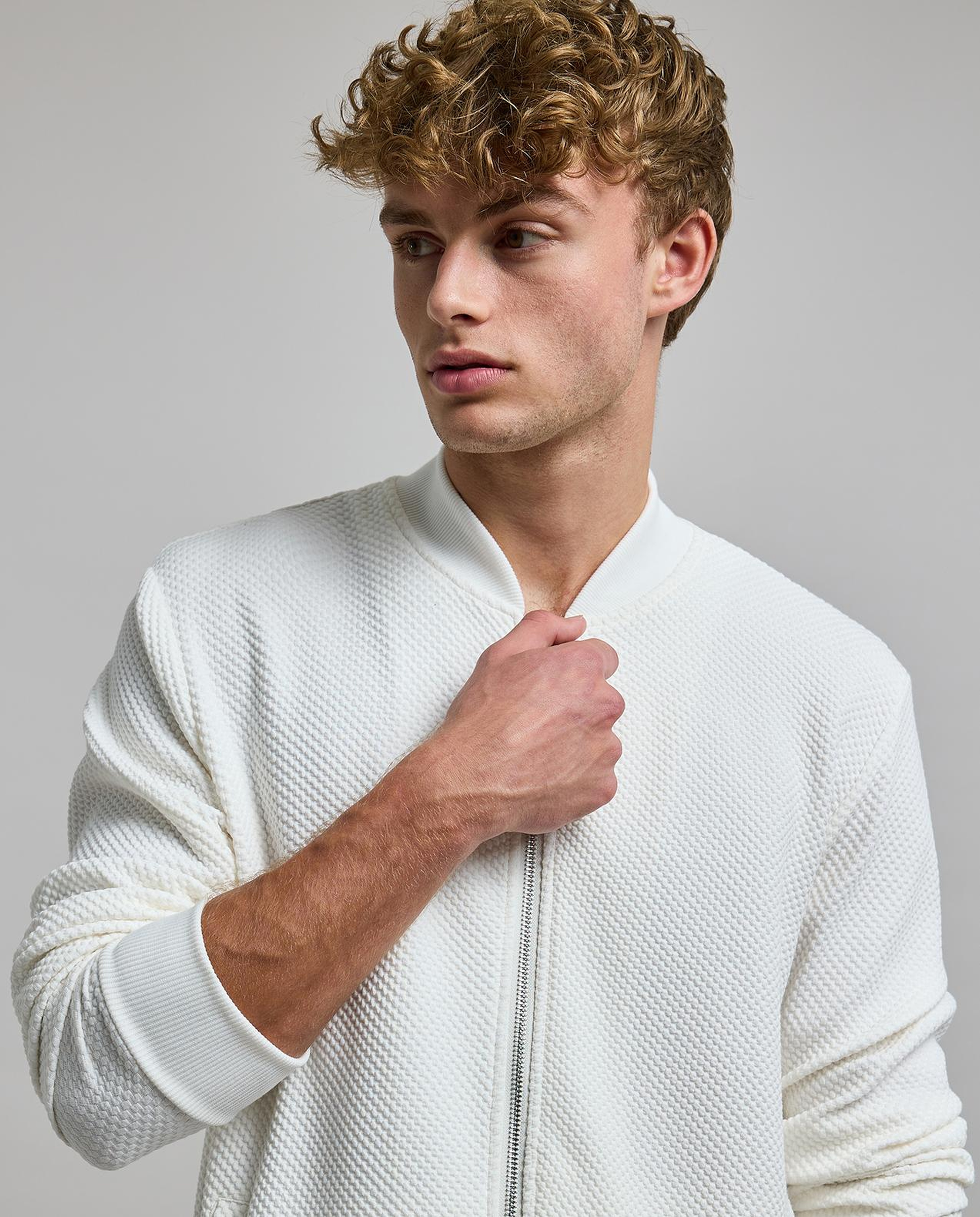 Solid Jacket with Zipper Closure