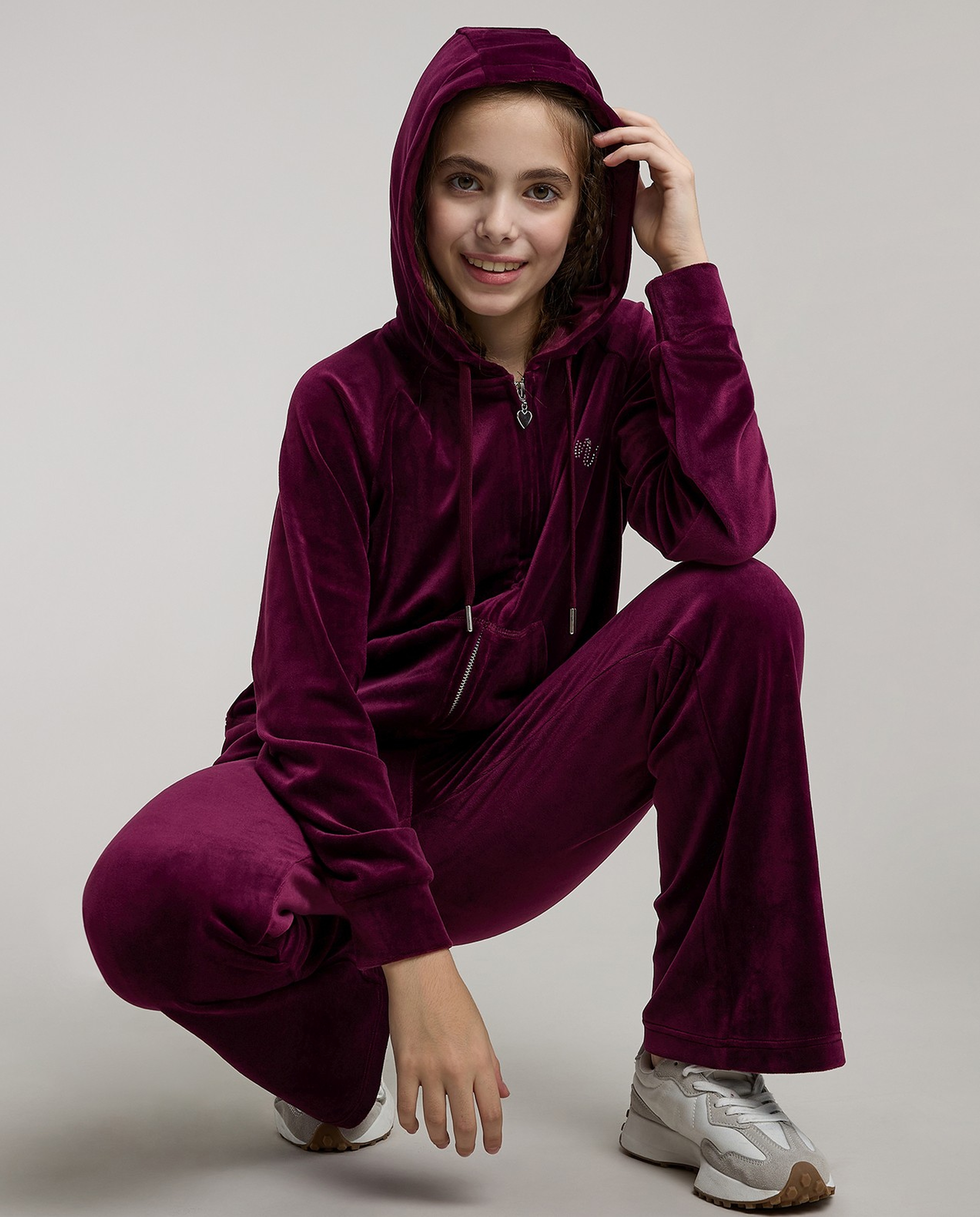 Embellished Hooded Clothing Set