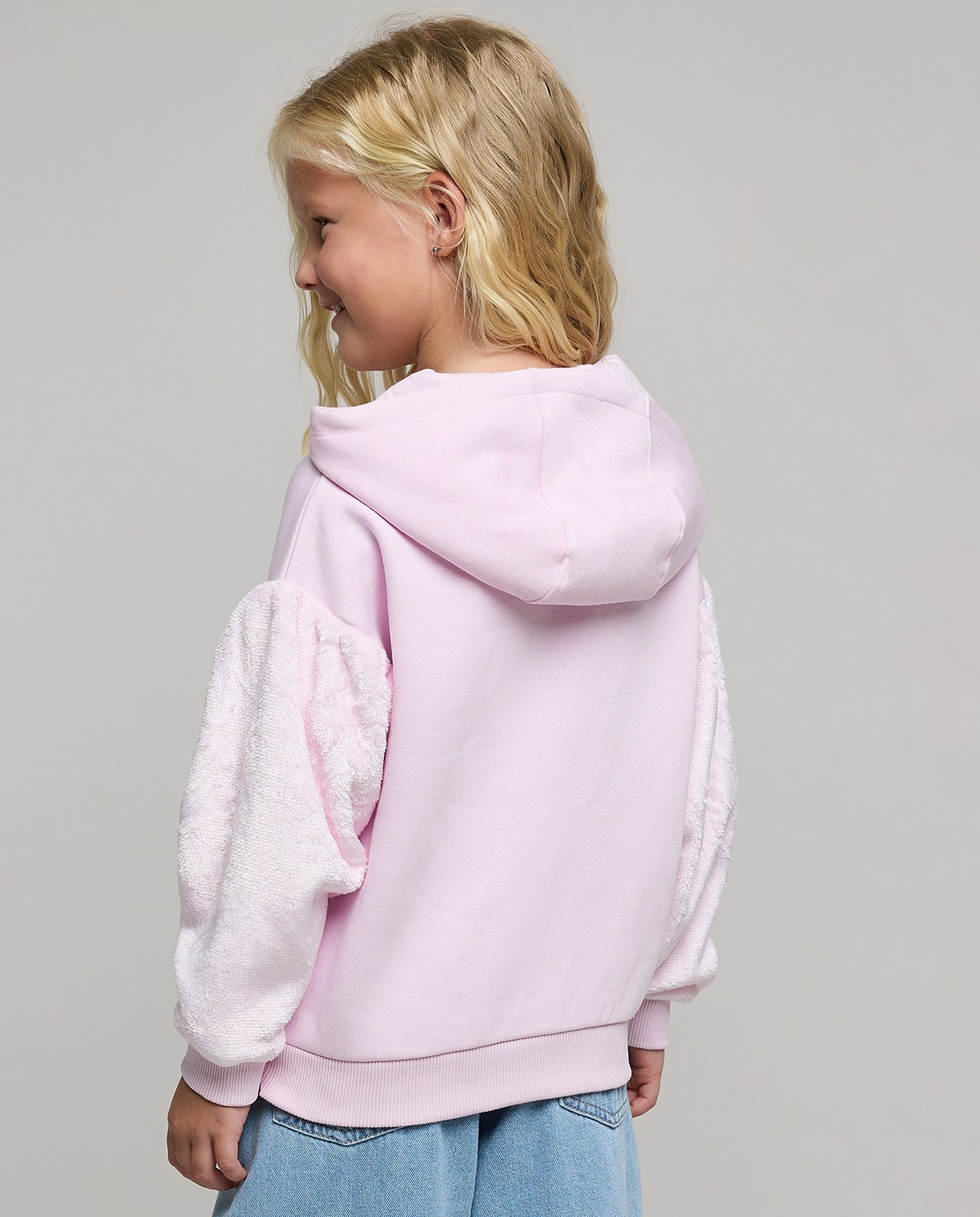 Sequined Hoodie with Long Sleeves