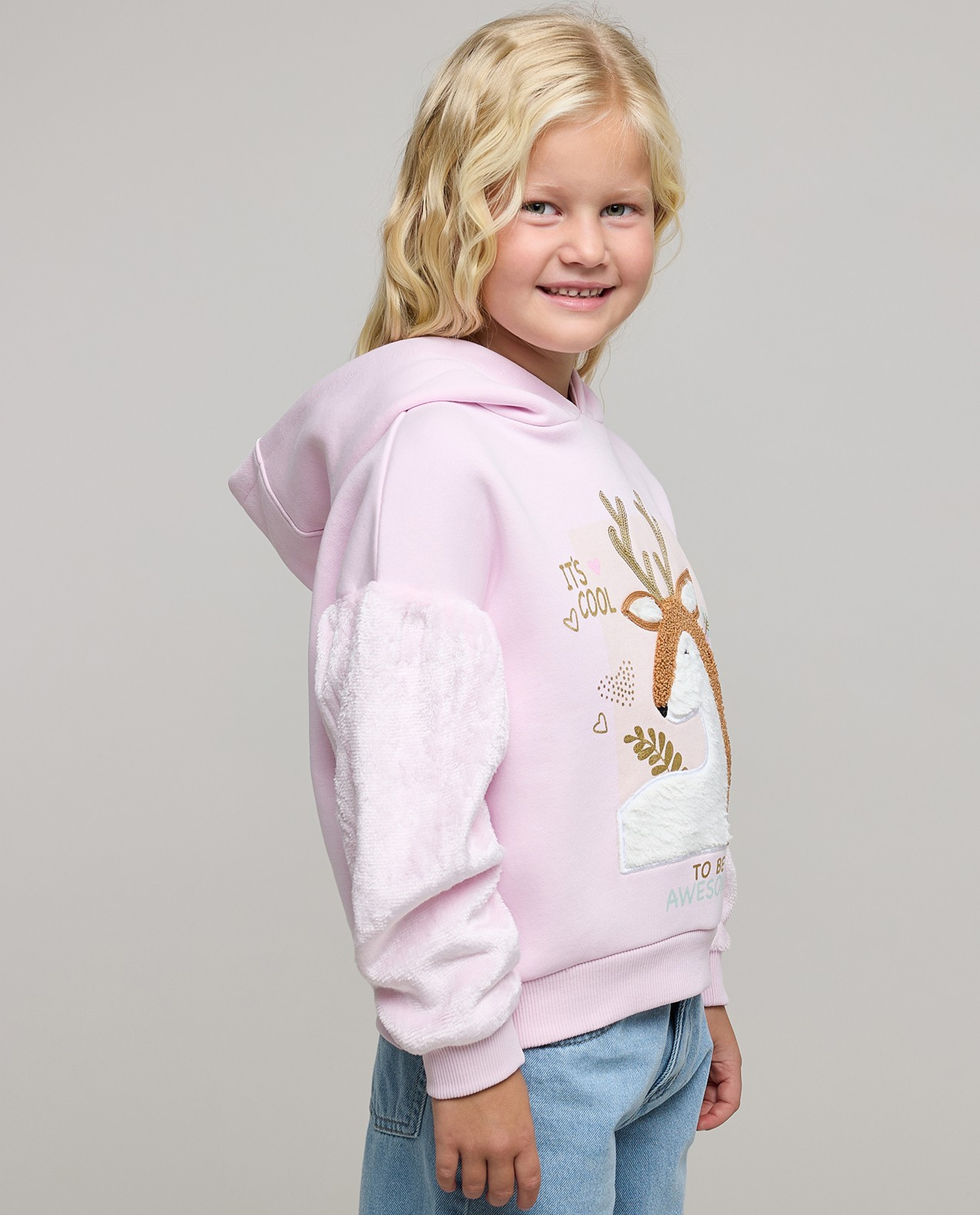 Sequined Hoodie with Long Sleeves