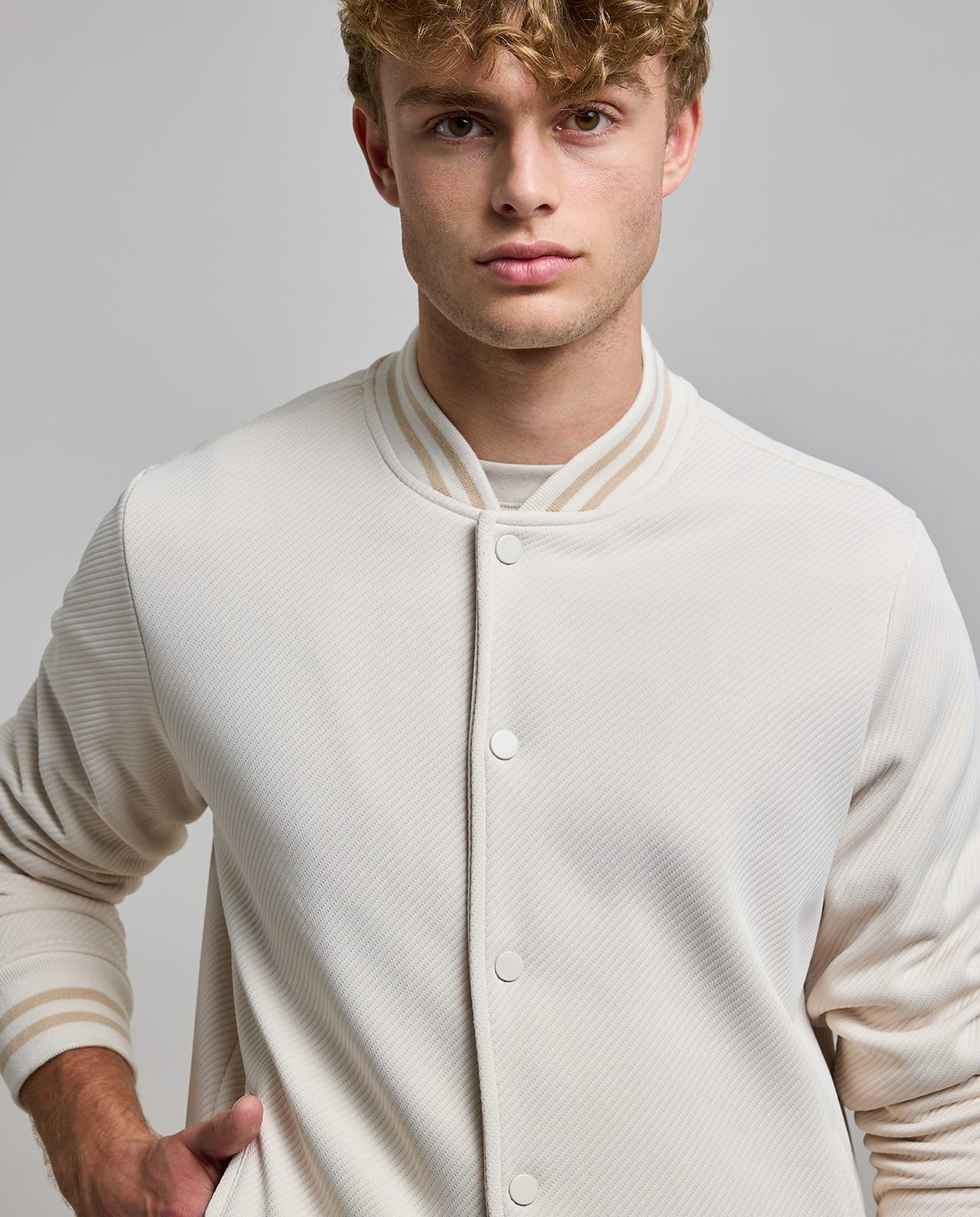 Solid Jacket with Button Closure