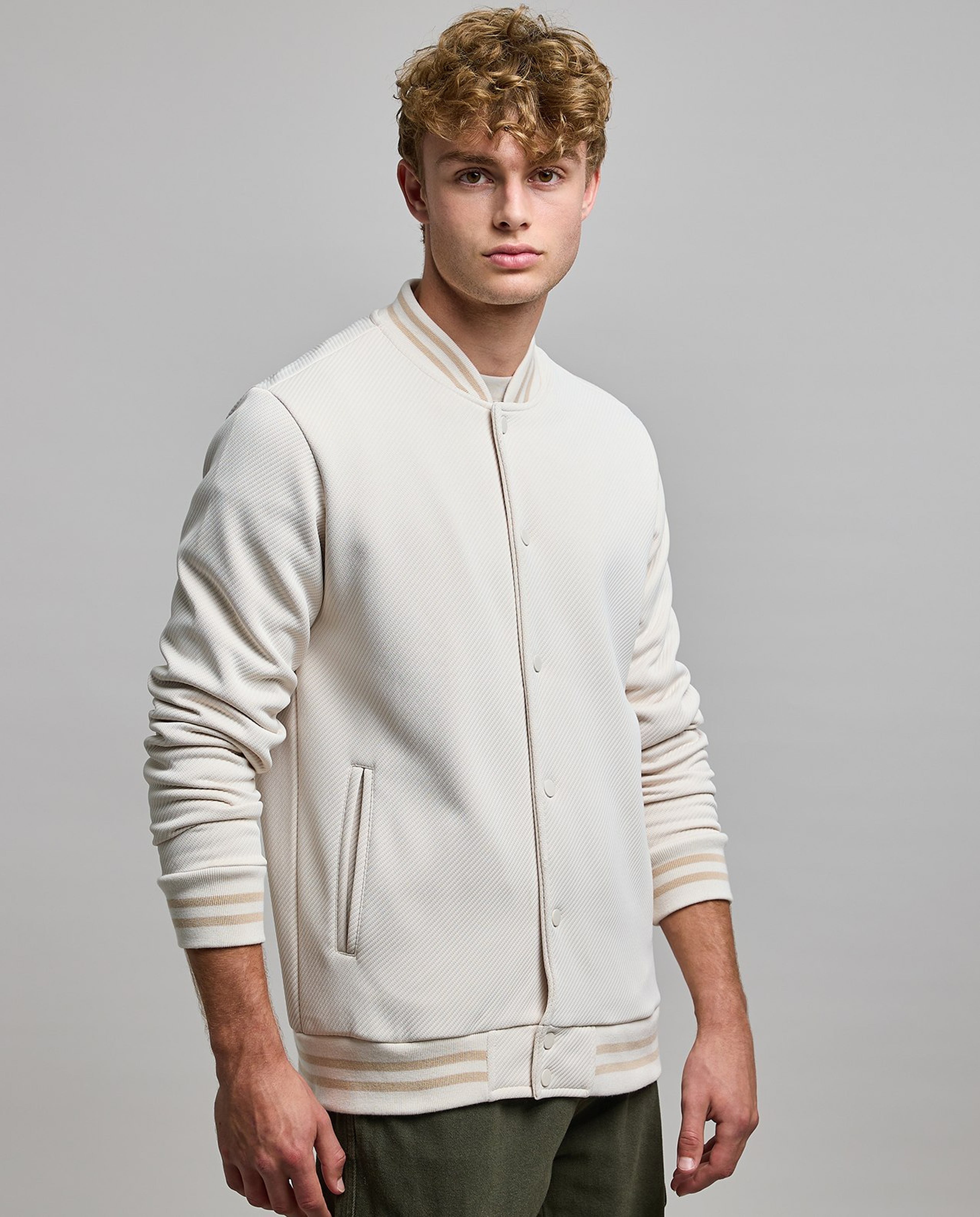 Solid Jacket with Button Closure