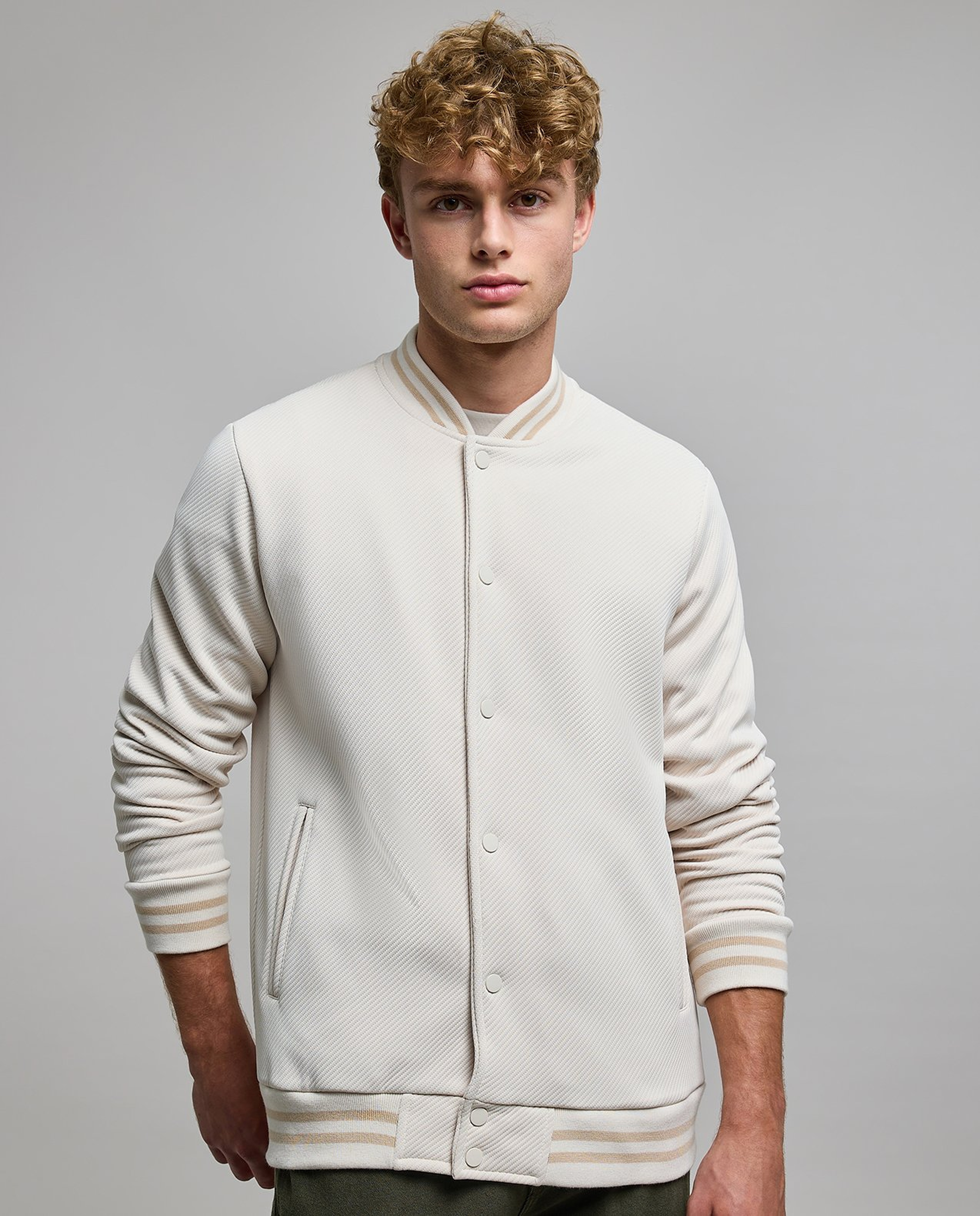 Solid Jacket with Button Closure