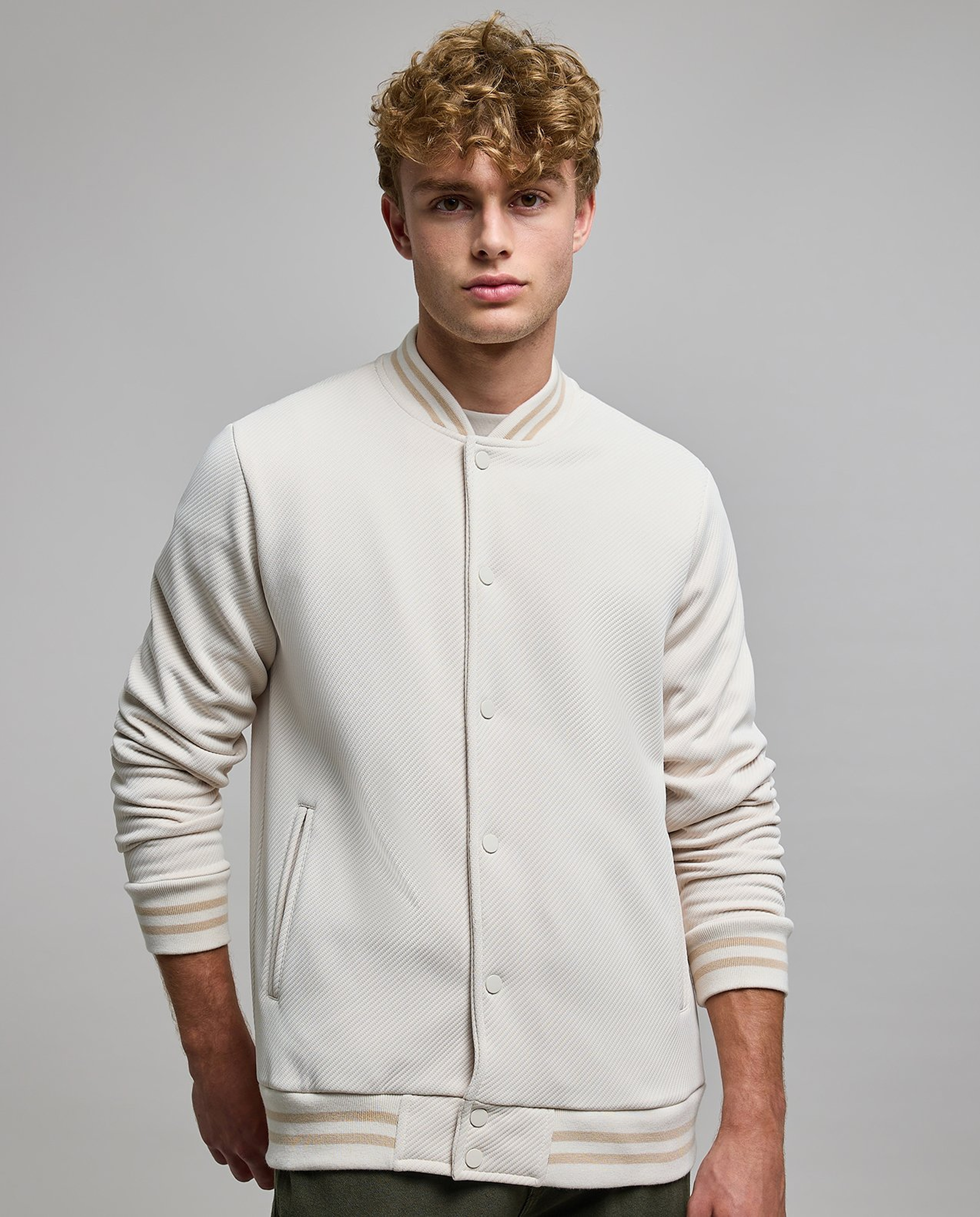 Solid Jacket with Button Closure