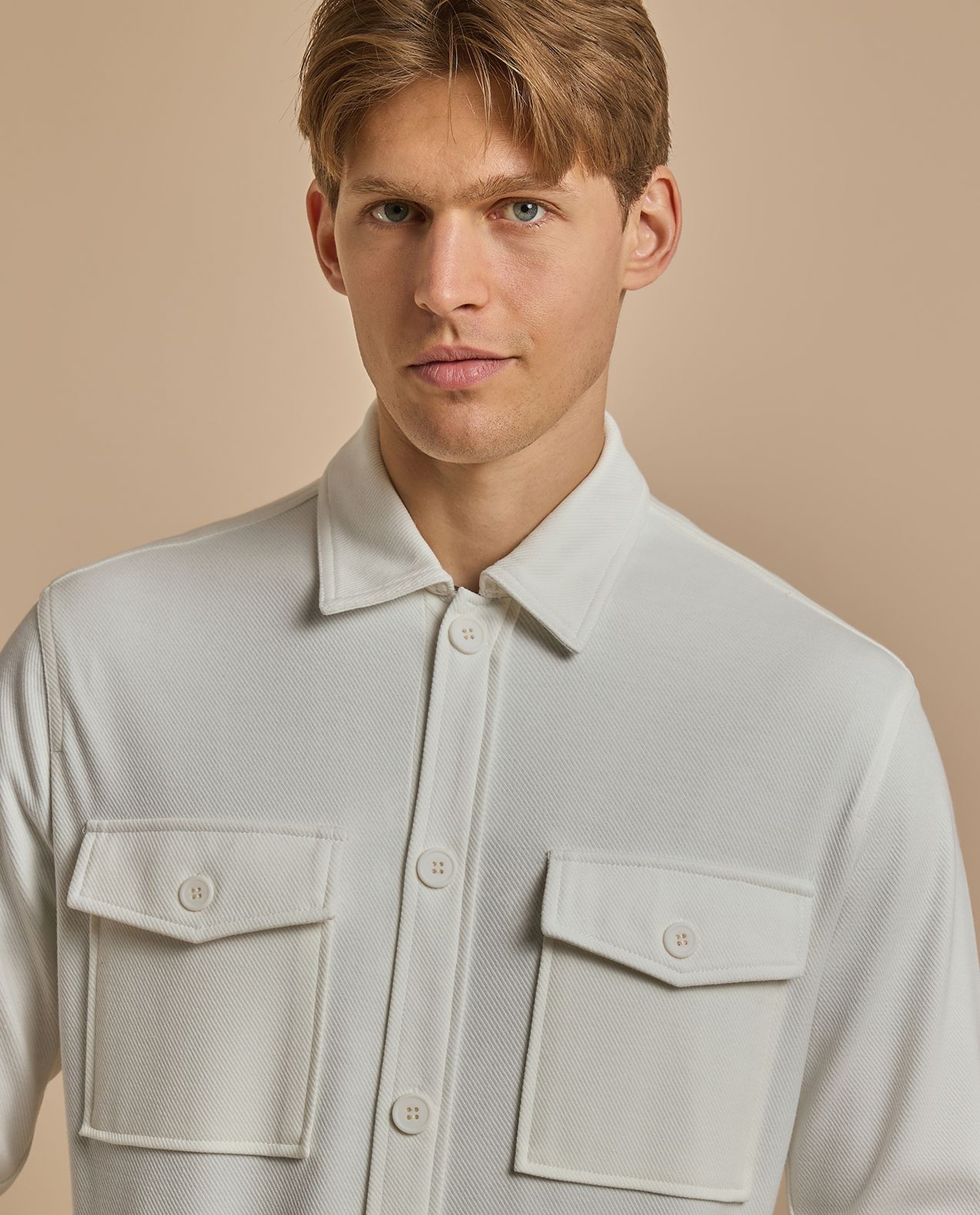 Solid Jacket with Button Closure