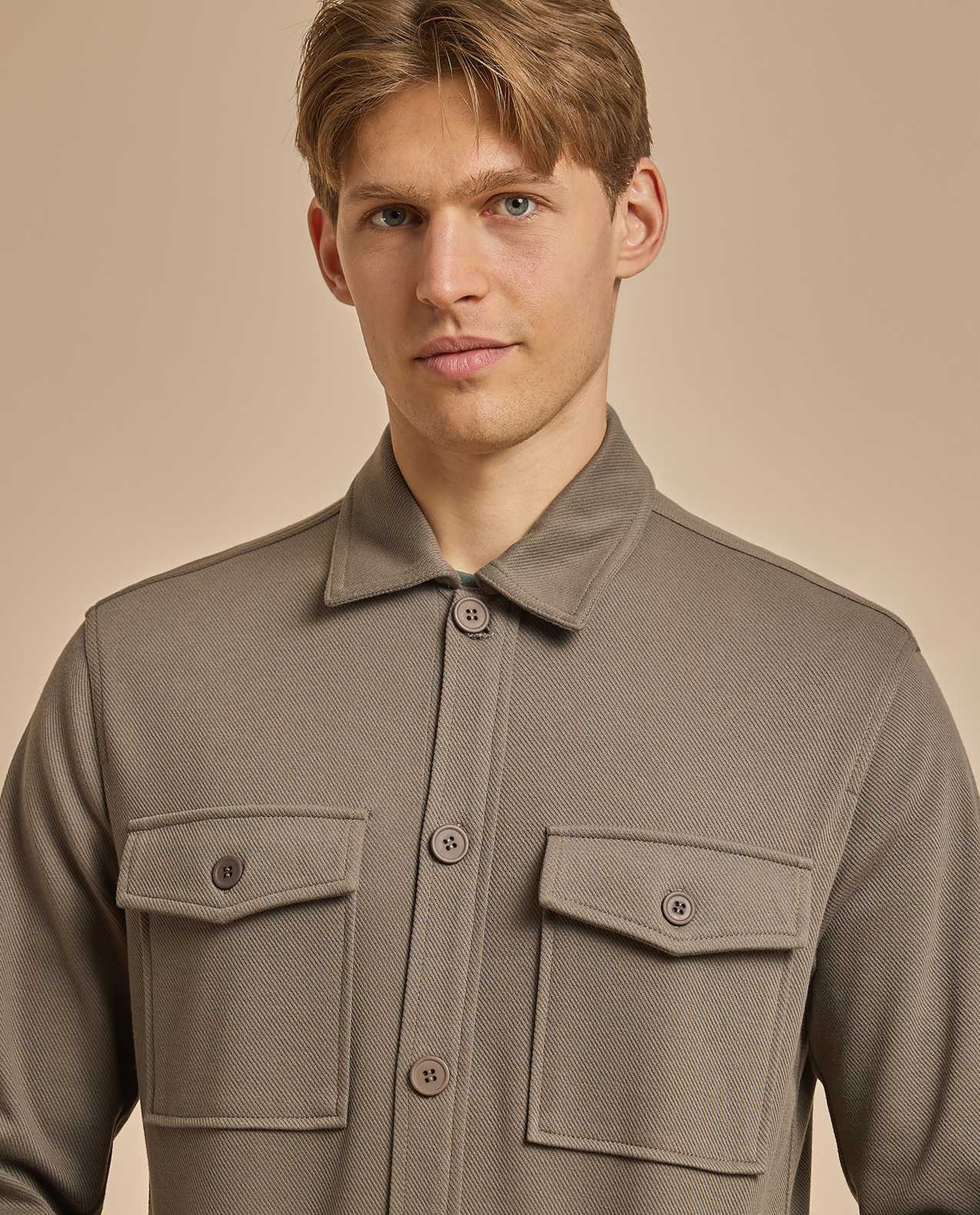 Solid Jacket with Button Closure