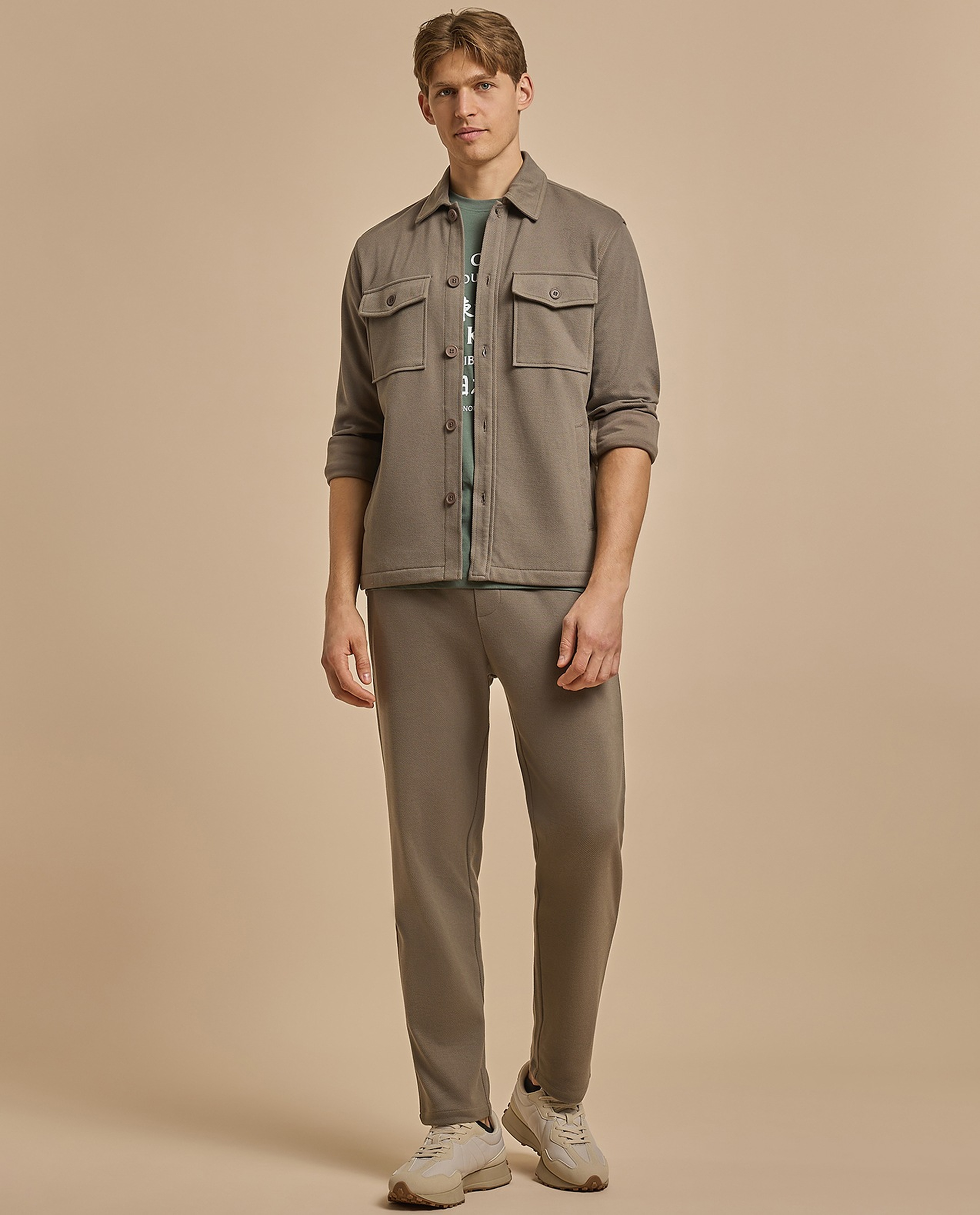 Solid Jacket with Button Closure