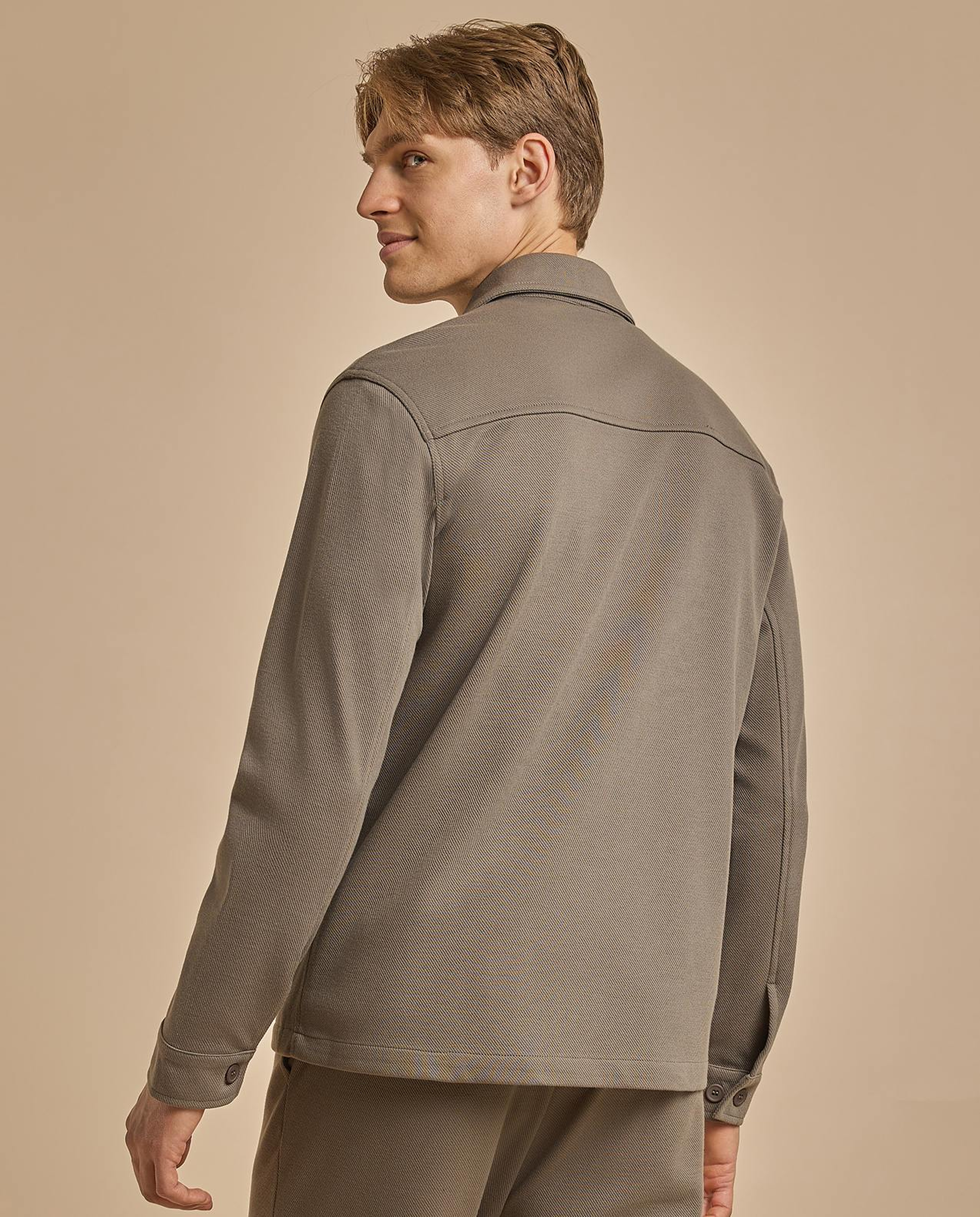 Solid Jacket with Button Closure