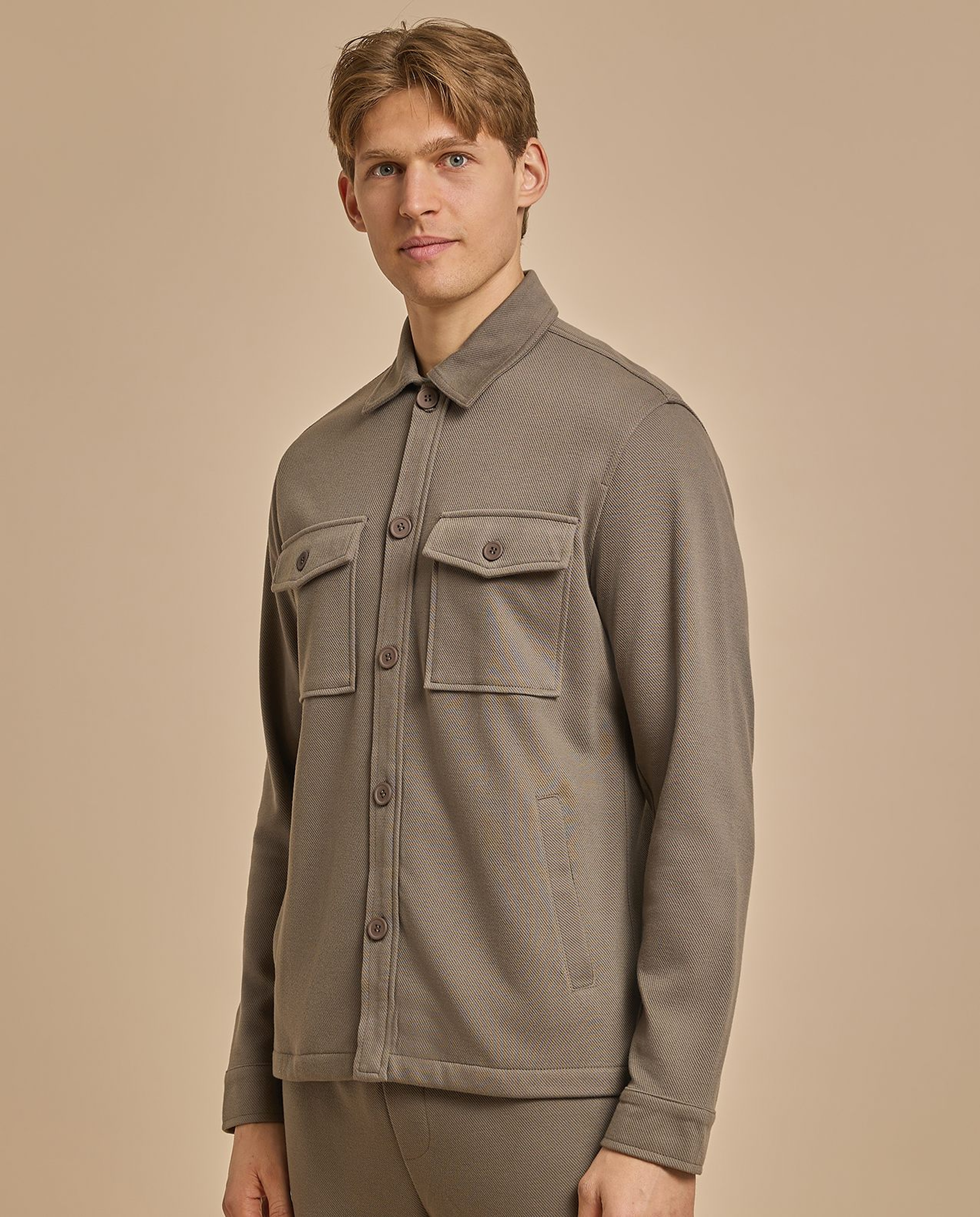 Solid Jacket with Button Closure