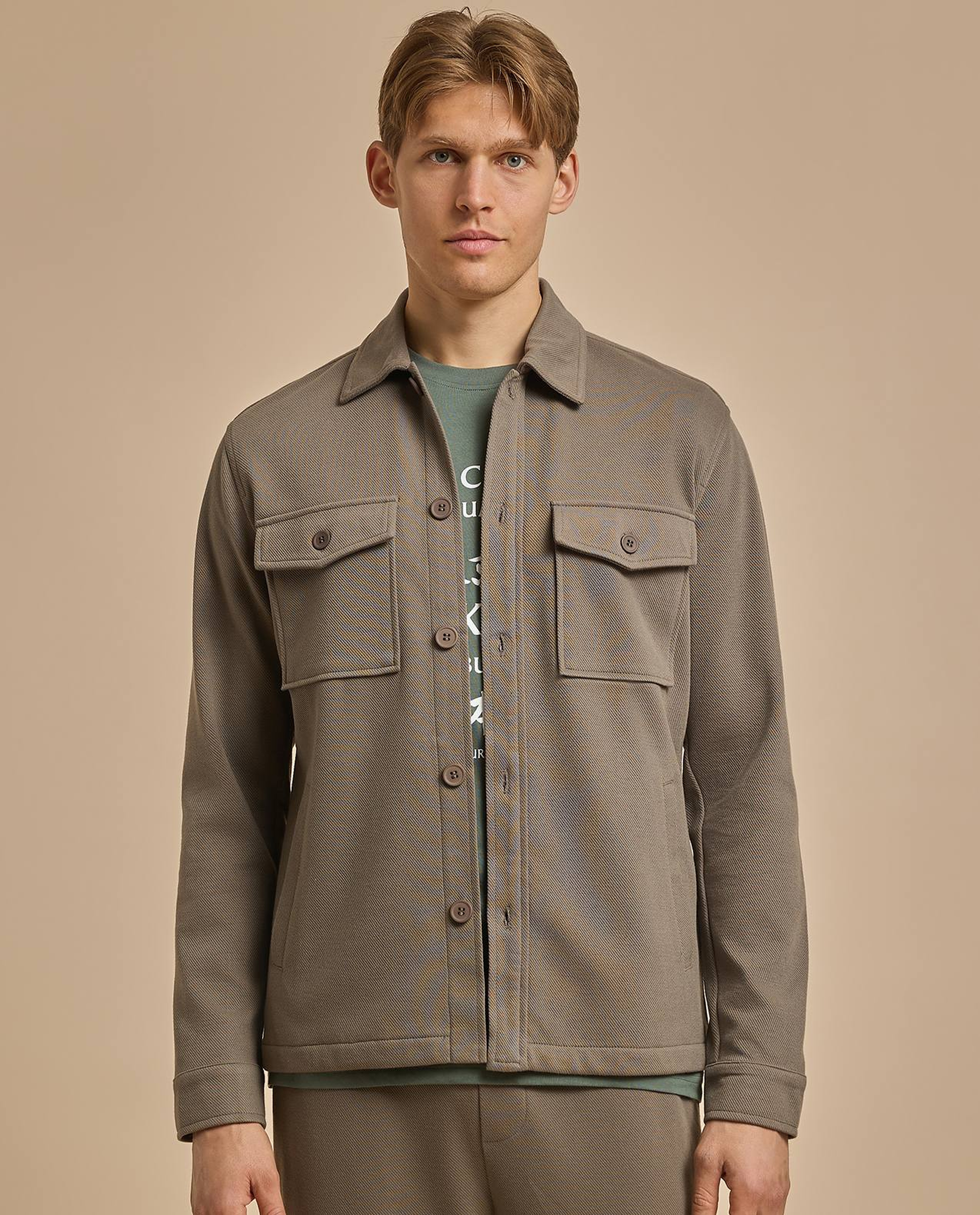 Solid Jacket with Button Closure