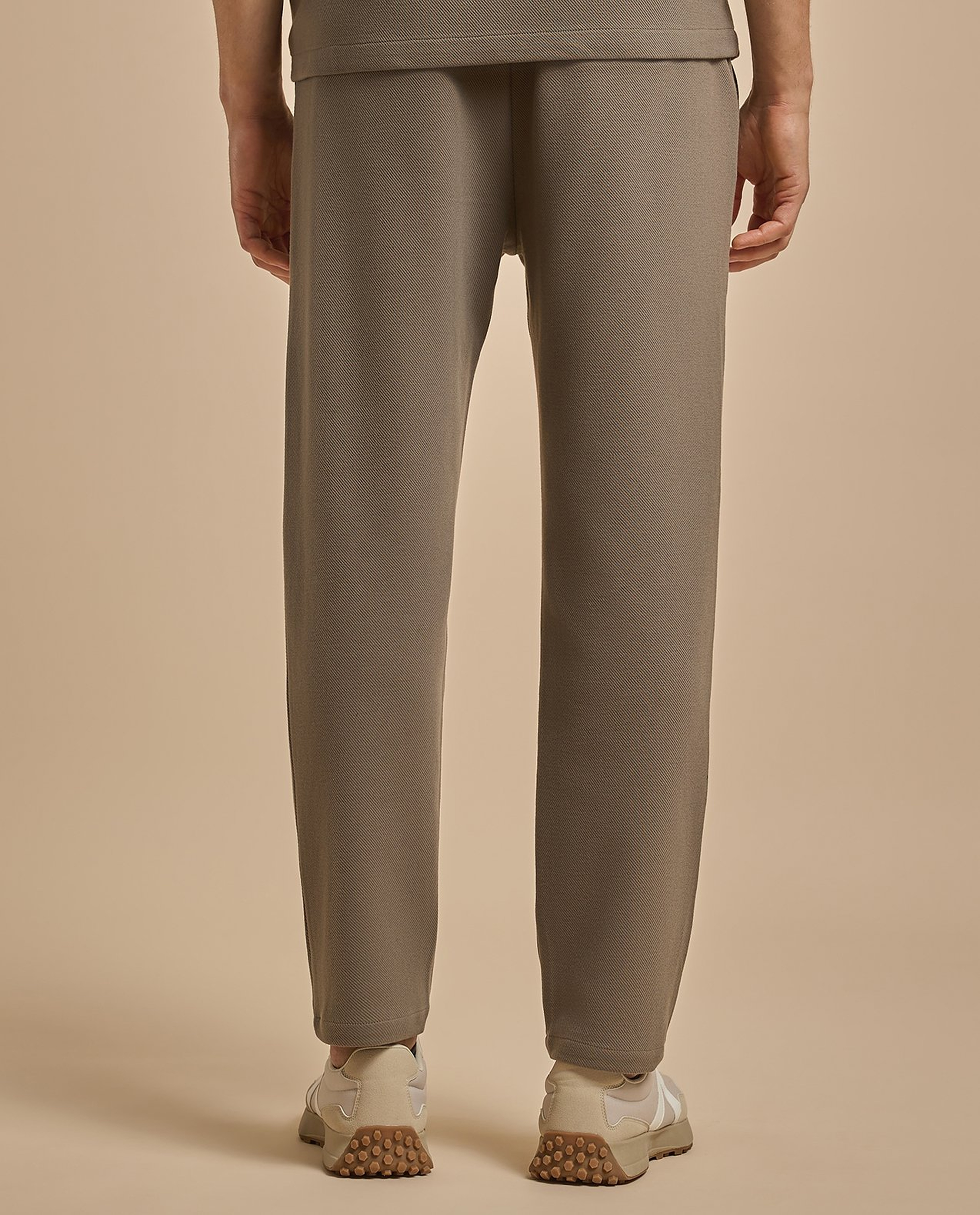 Solid Relaxed Fit Trousers with Button Closure