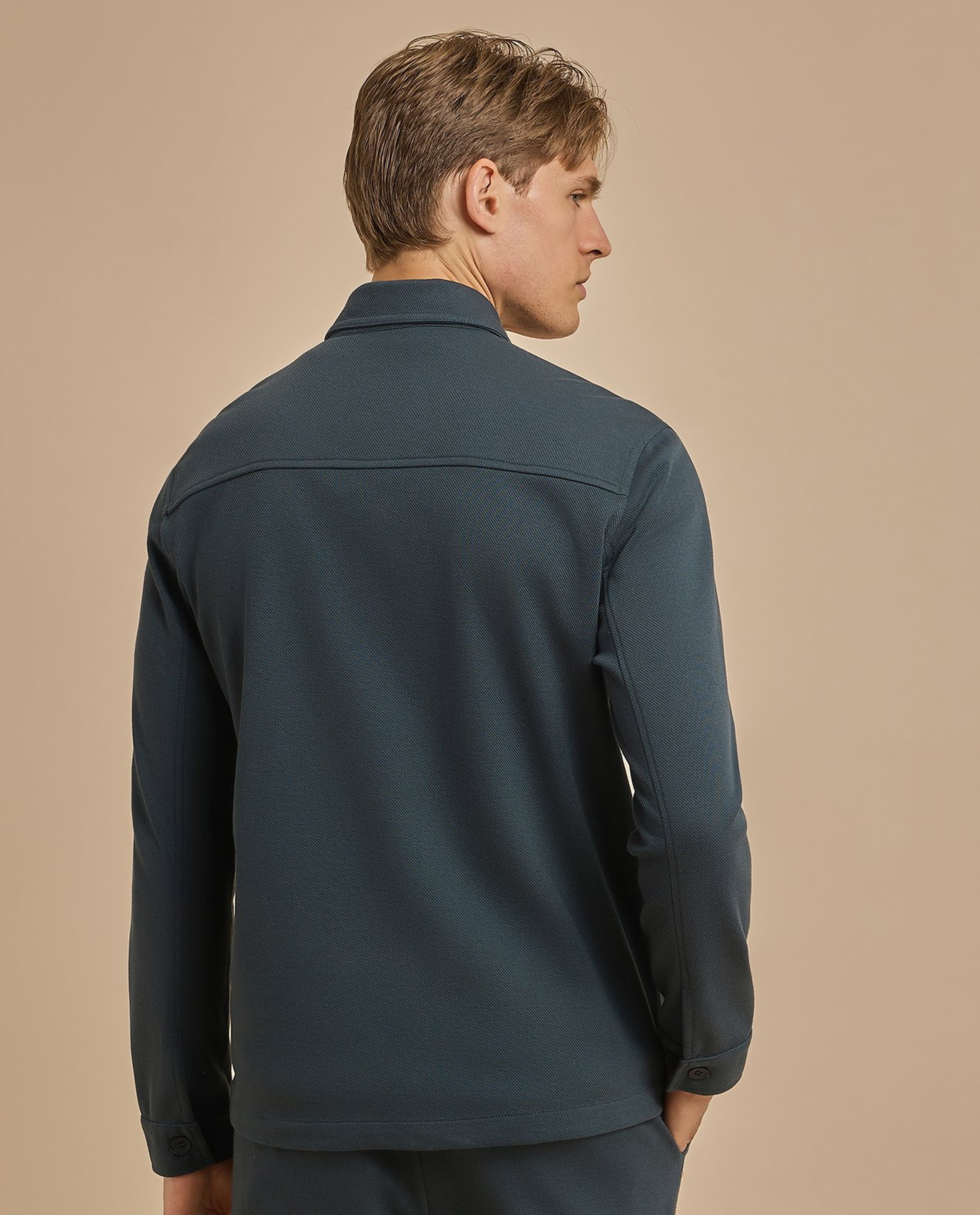 Solid Jacket with Button Closure
