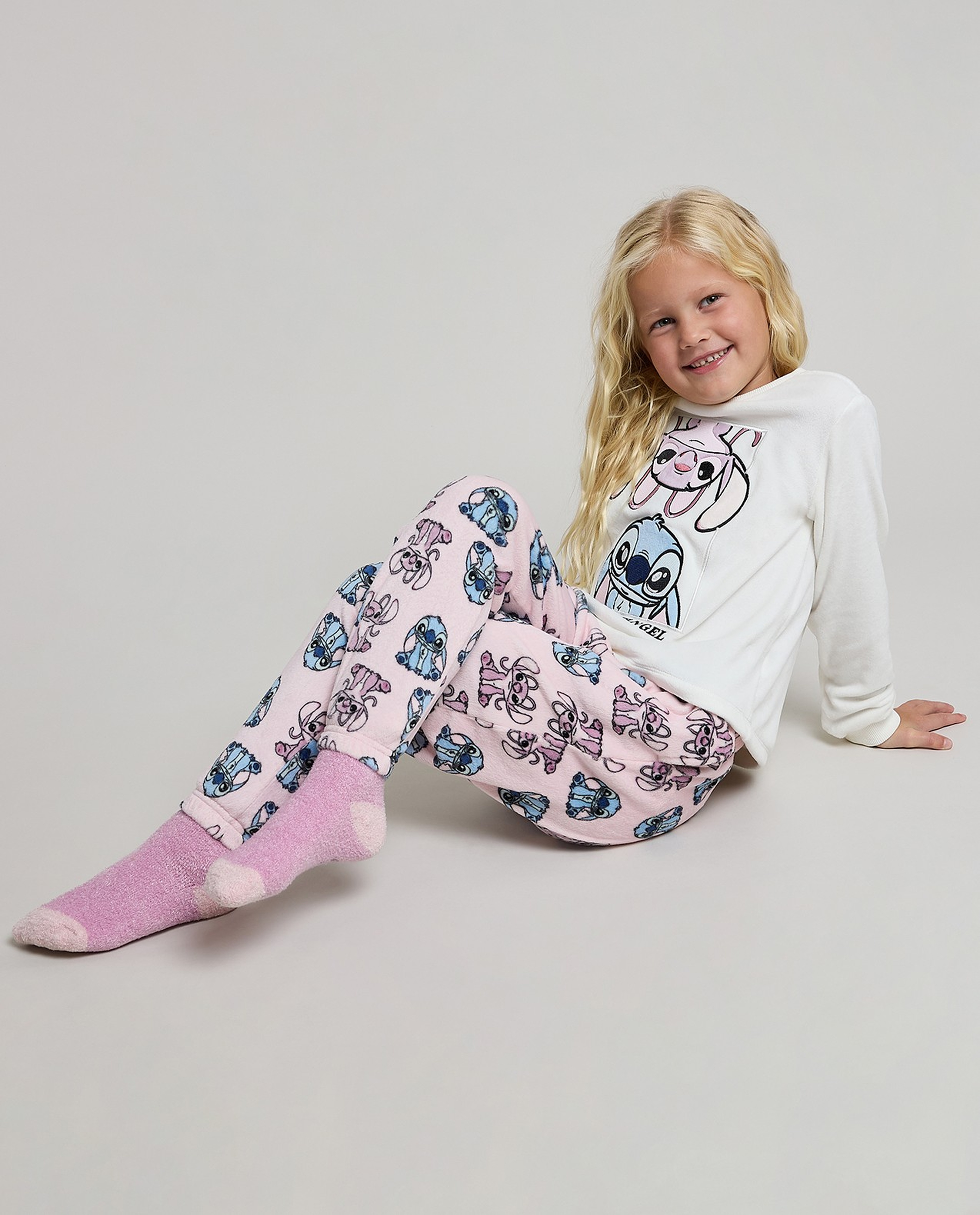Stitch & Angel Embroidered Pyjama Set