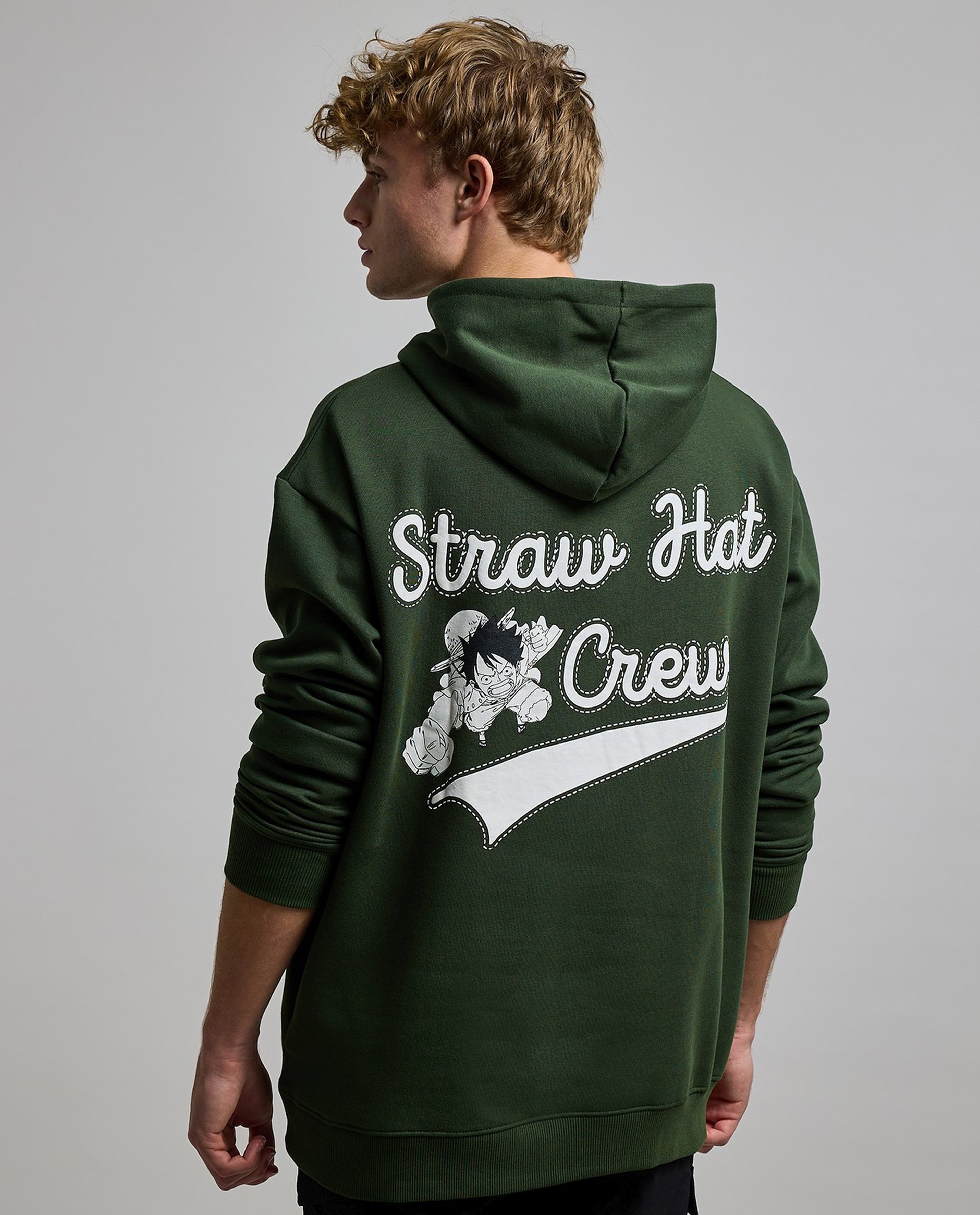 Printed Hoodie with Long Sleeves