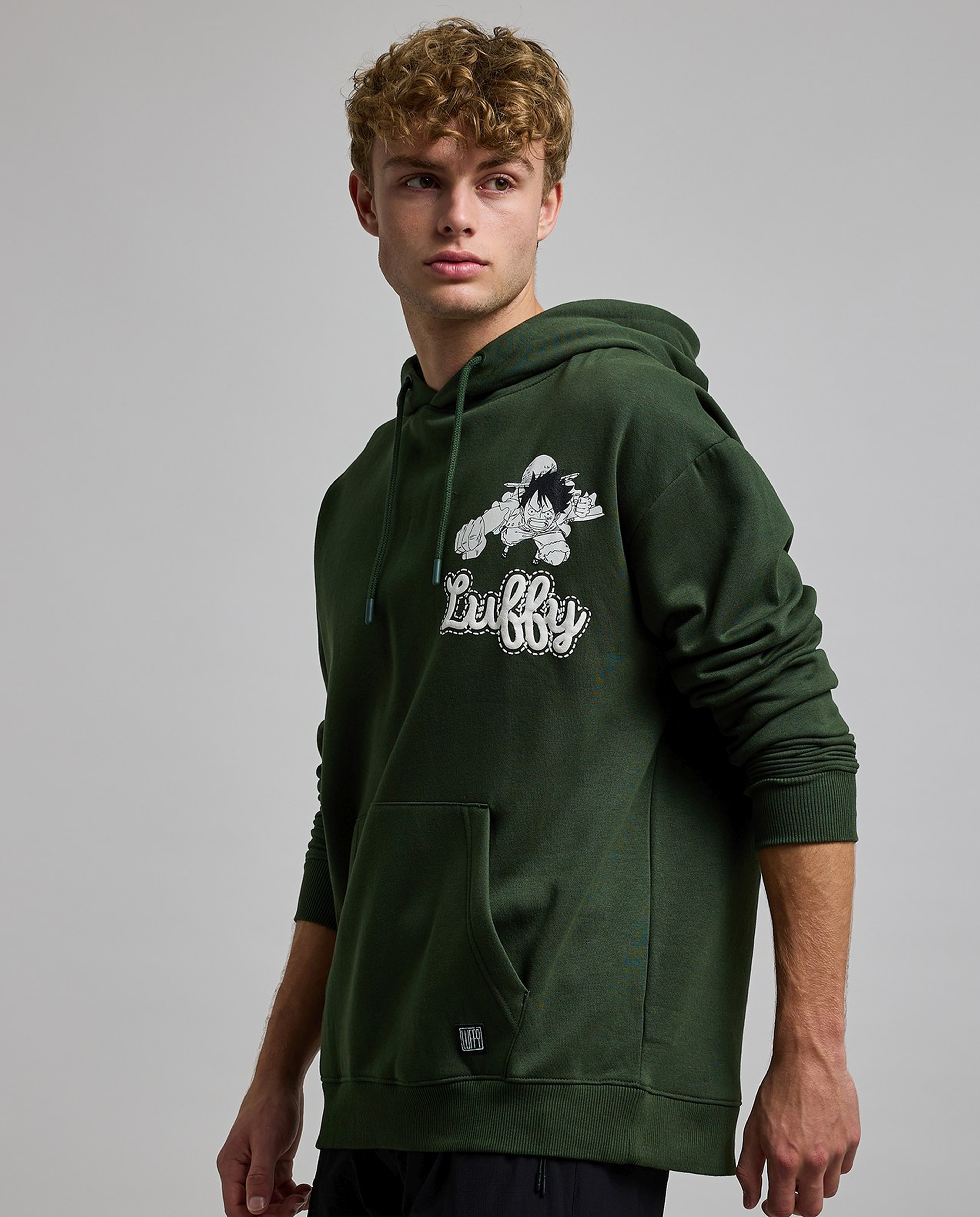 Printed Hoodie with Long Sleeves