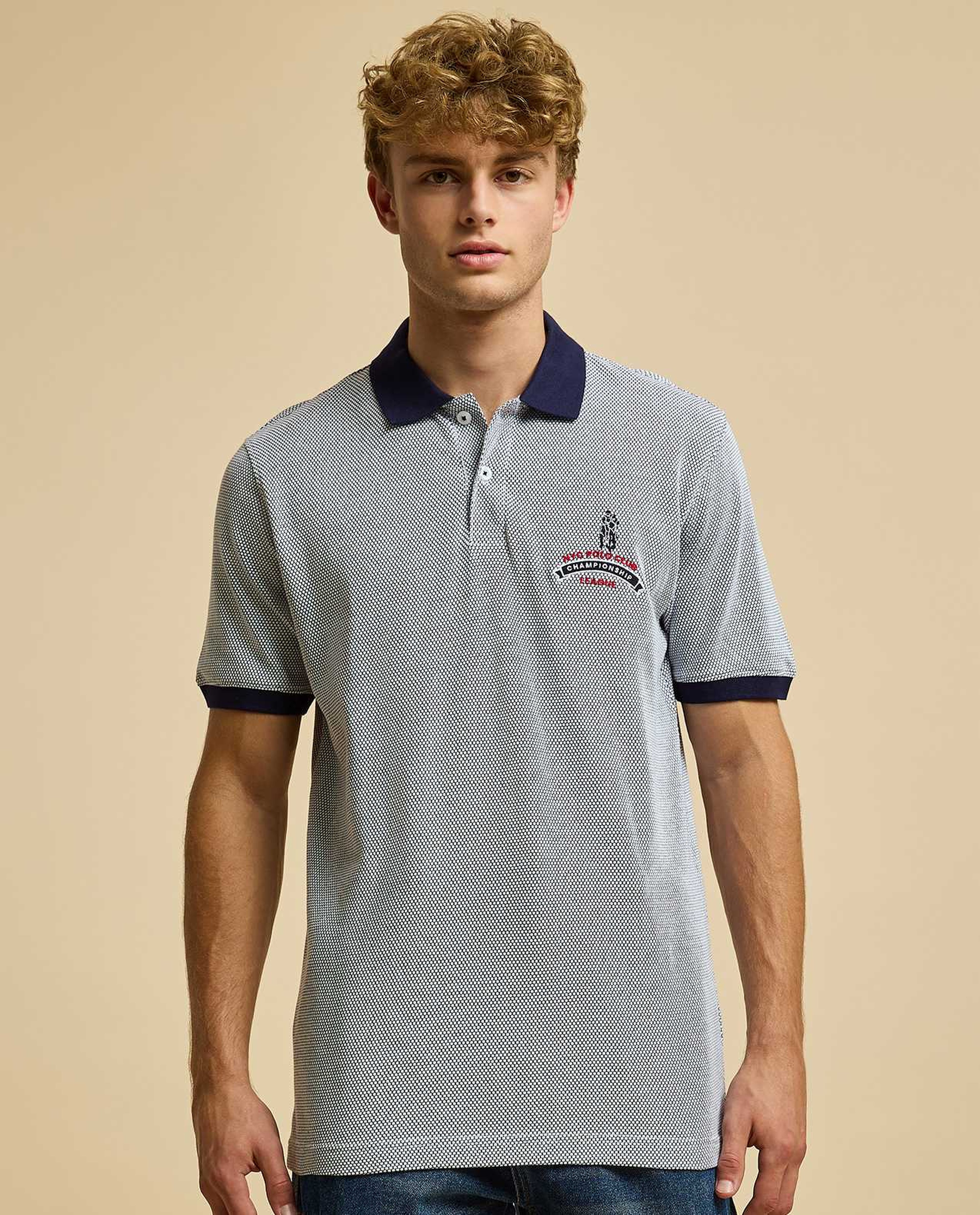 Embroidered Polo T-Shirt with Short Sleeves