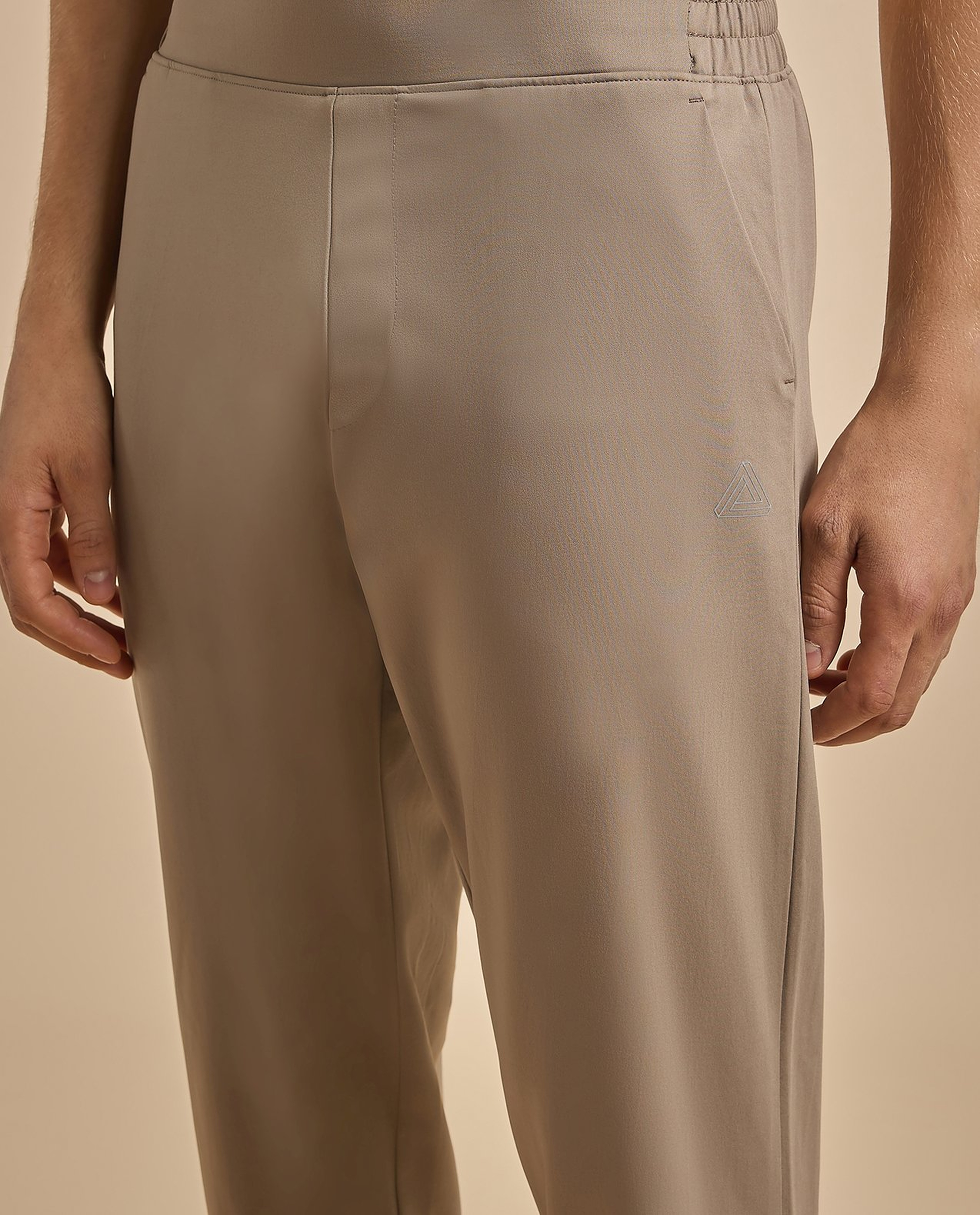 Solid Trackpants with Elastic Waist