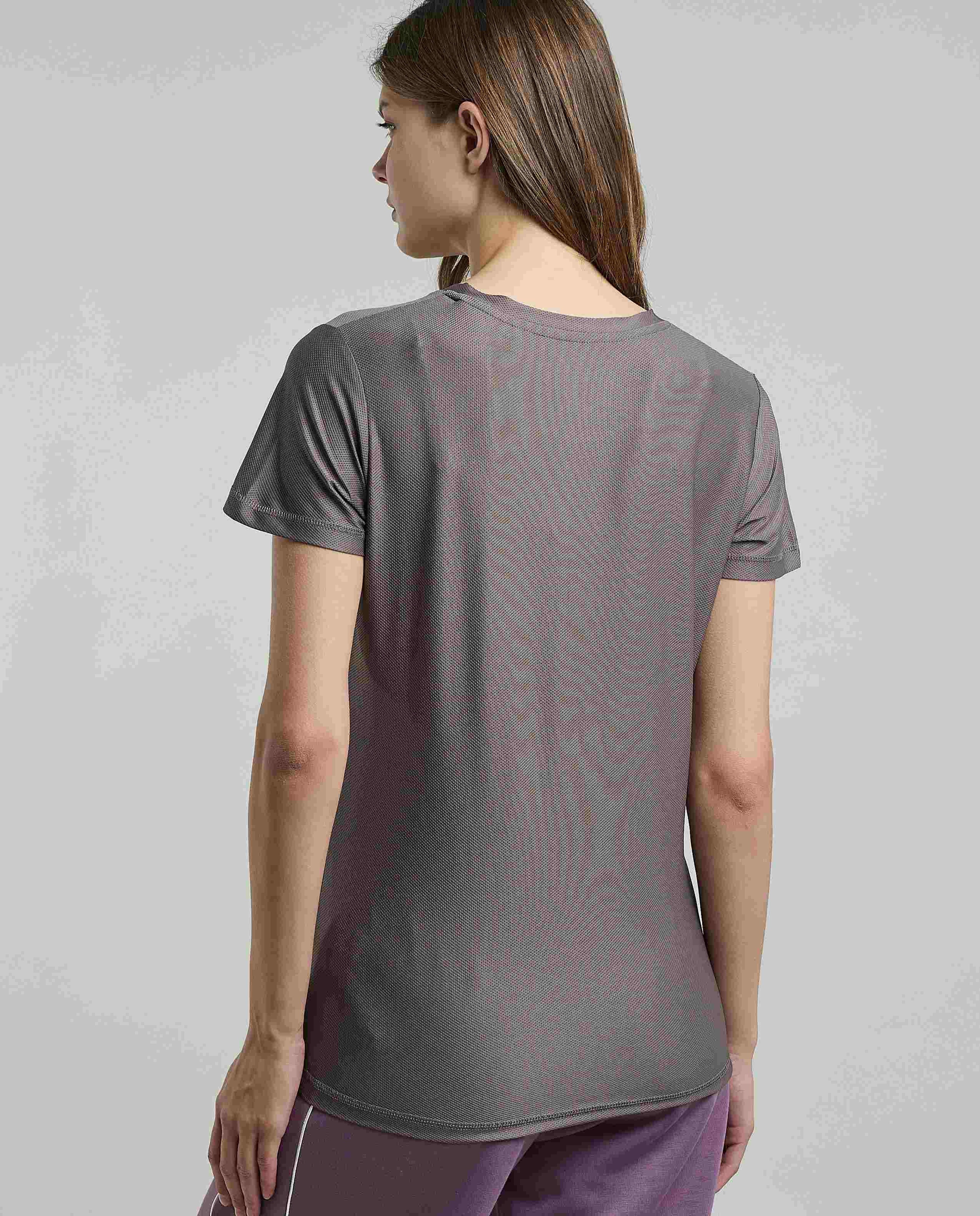 Logo Detail Active T-Shirt with Crew Neck and Short Sleeves