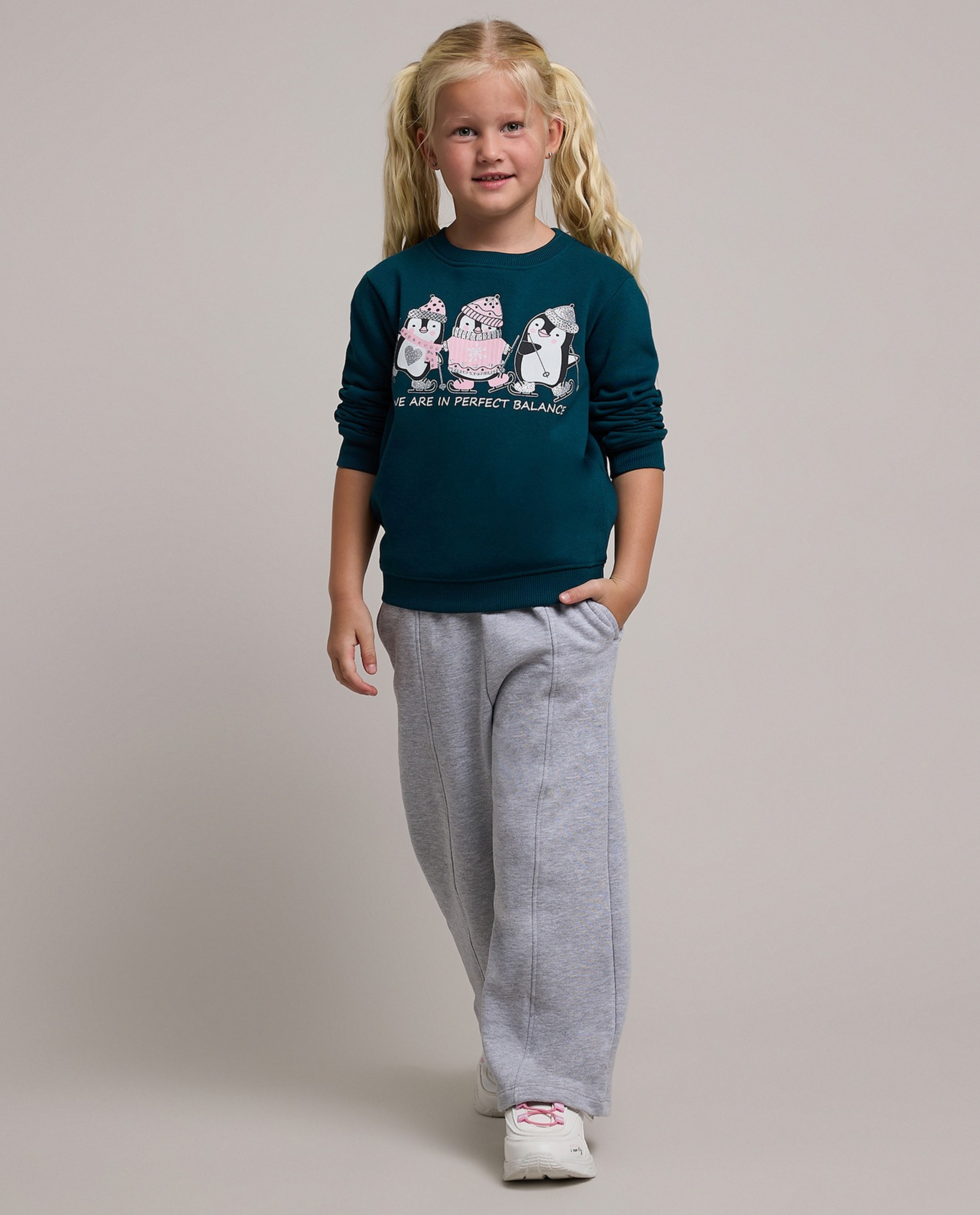 Printed Sweatshirt with Crew Neck and Long Sleeves