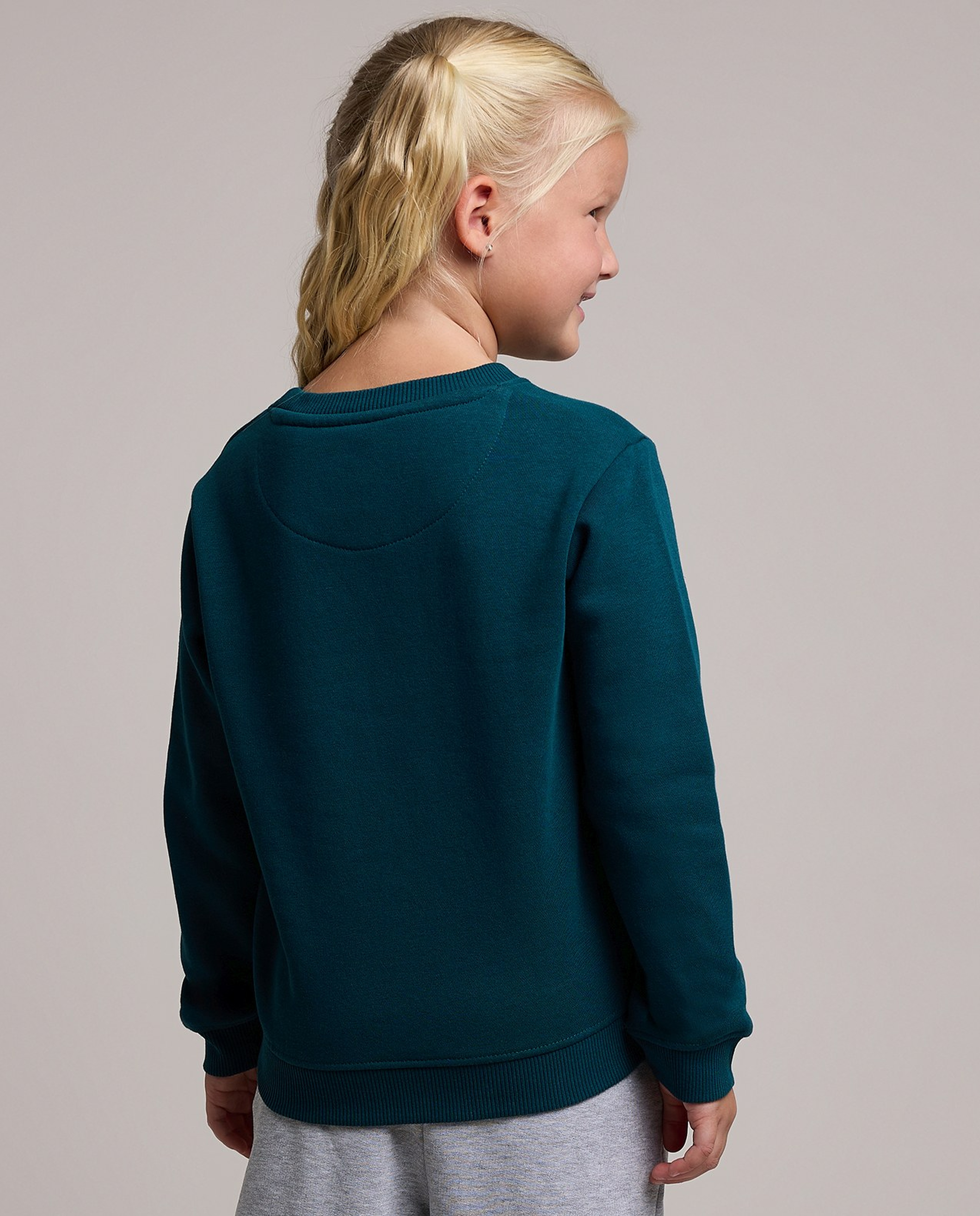 Printed Sweatshirt with Crew Neck and Long Sleeves