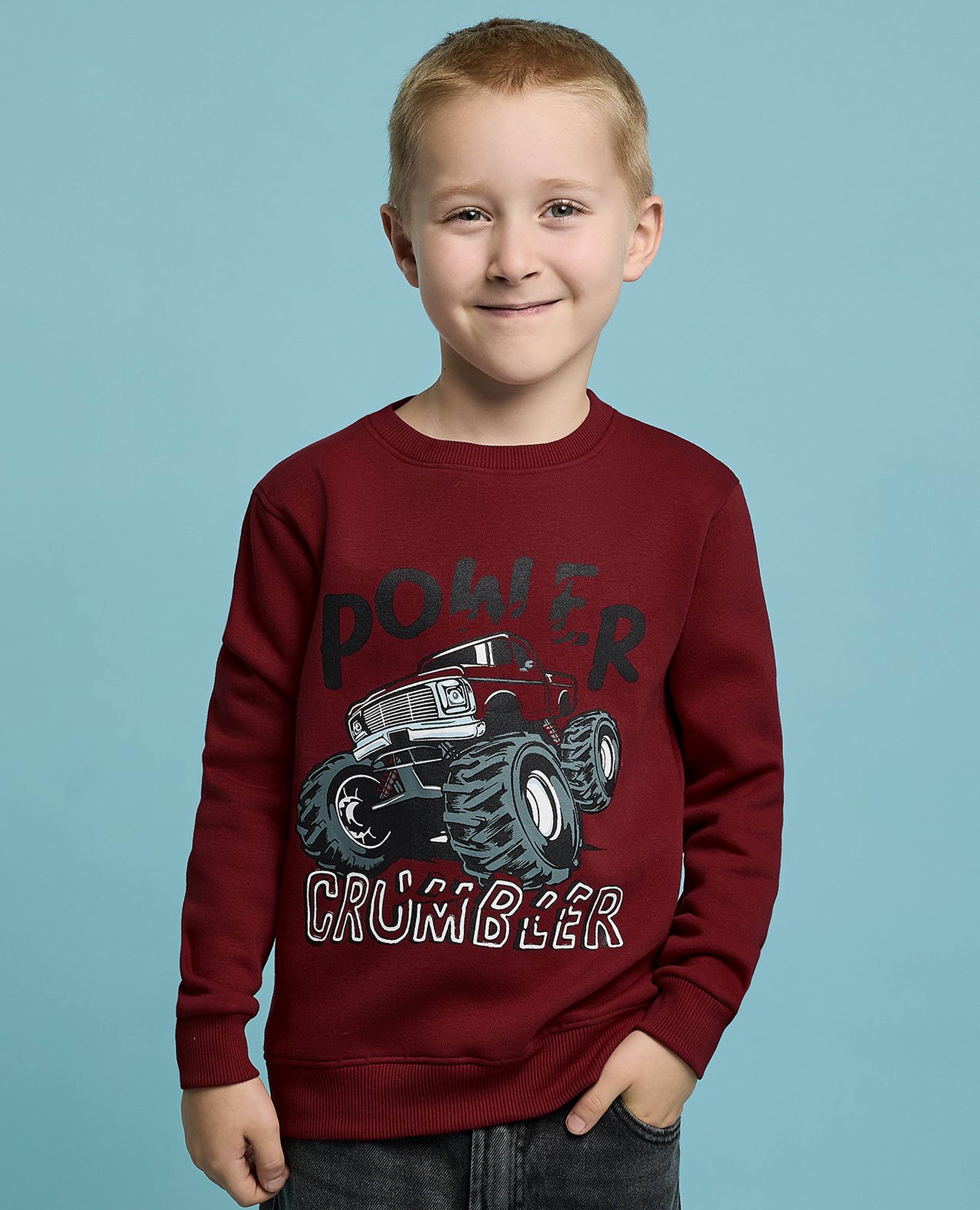 Printed Sweatshirt with Crew Neck and Long Sleeves