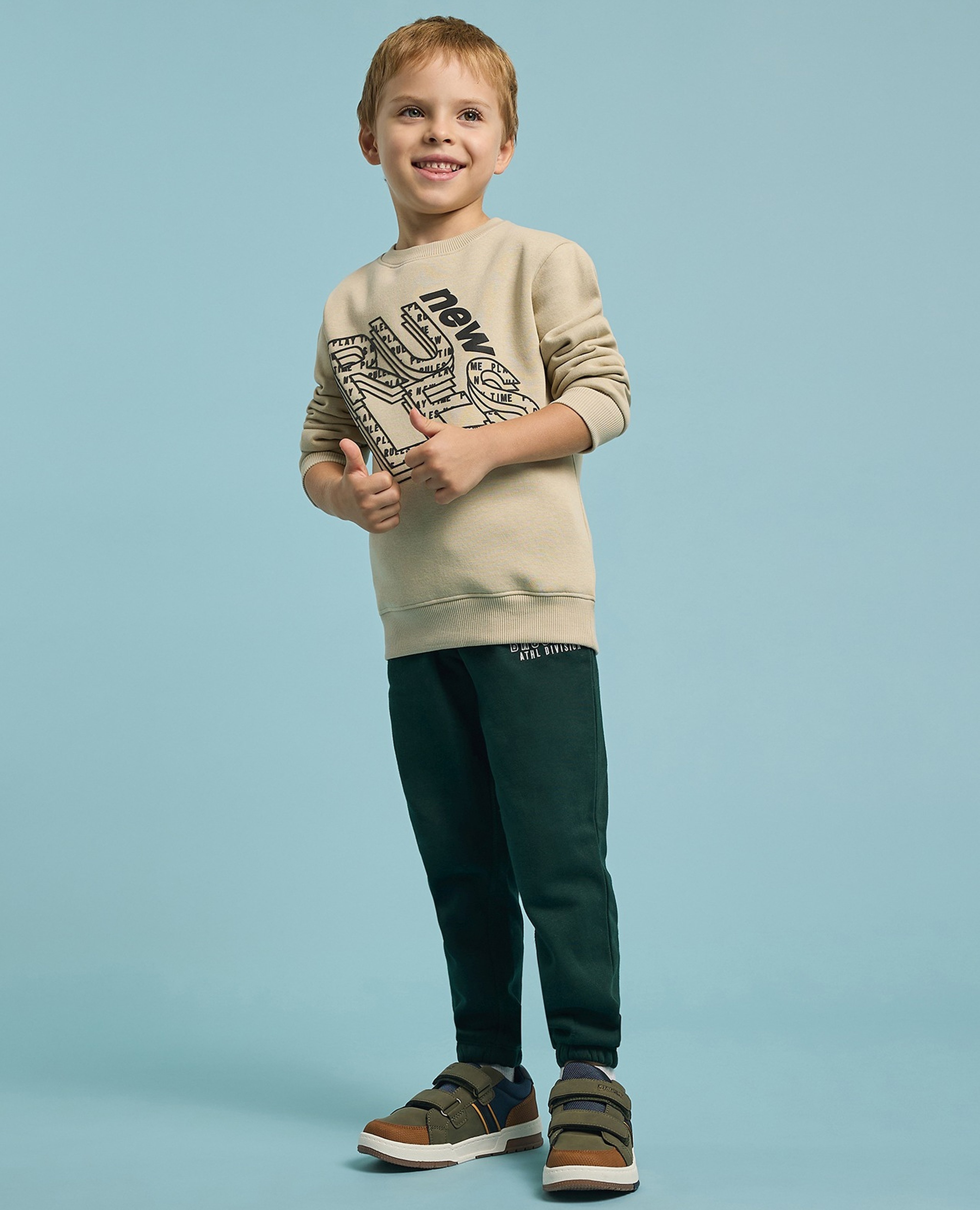 Printed Sweatshirt with Crew Neck and Long Sleeves