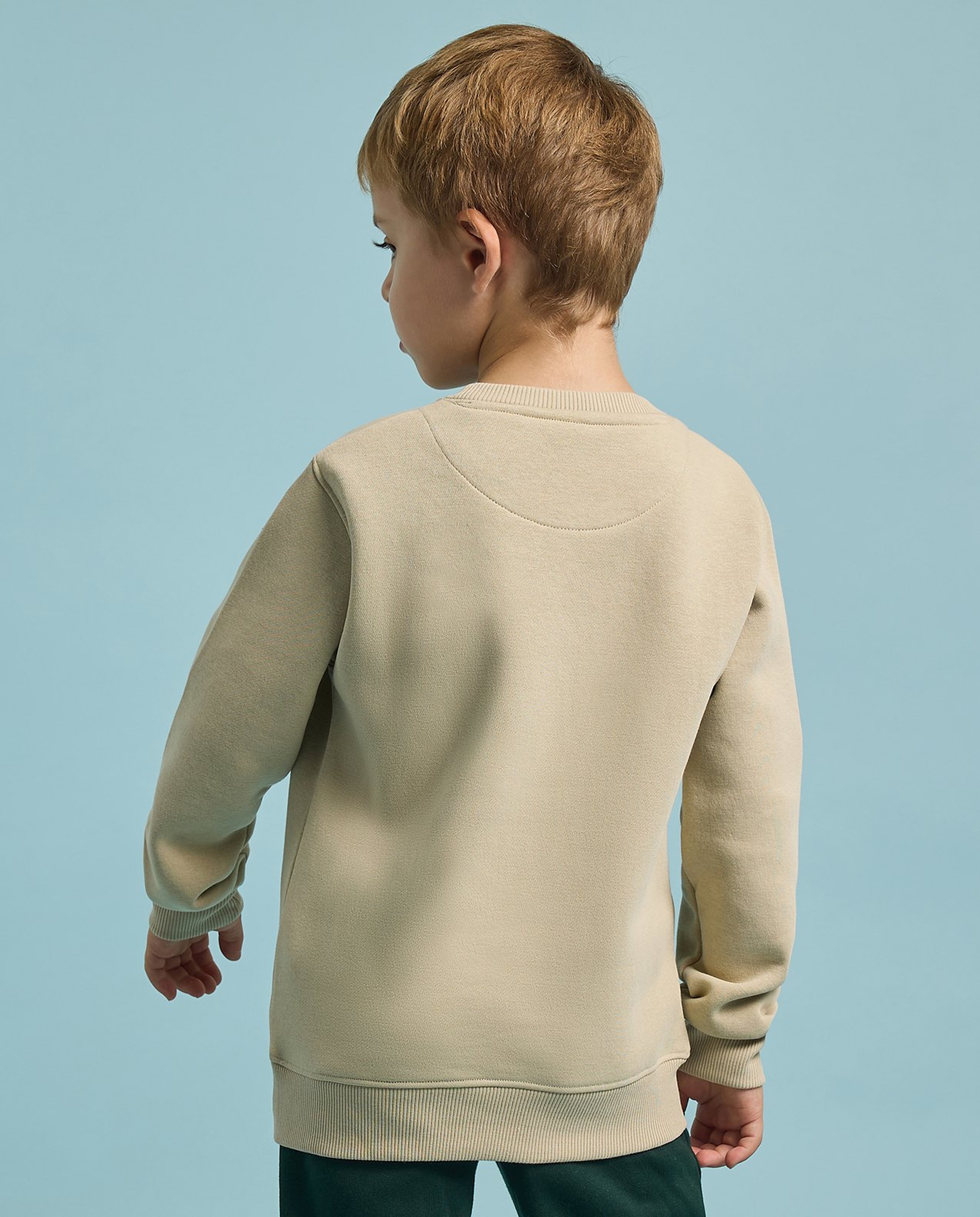 Printed Sweatshirt with Crew Neck and Long Sleeves