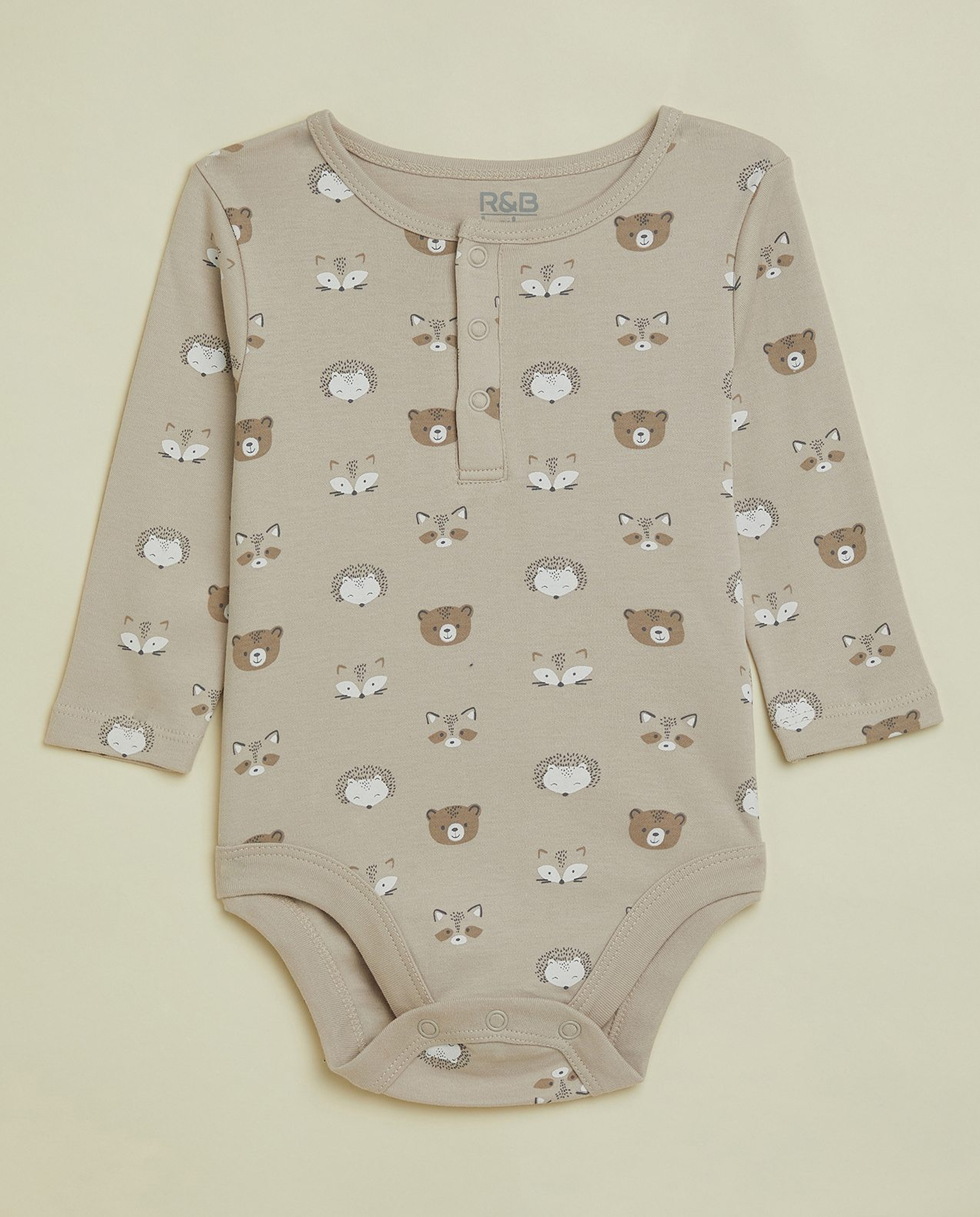 3 Pack Printed Bodysuits with Long Sleeves