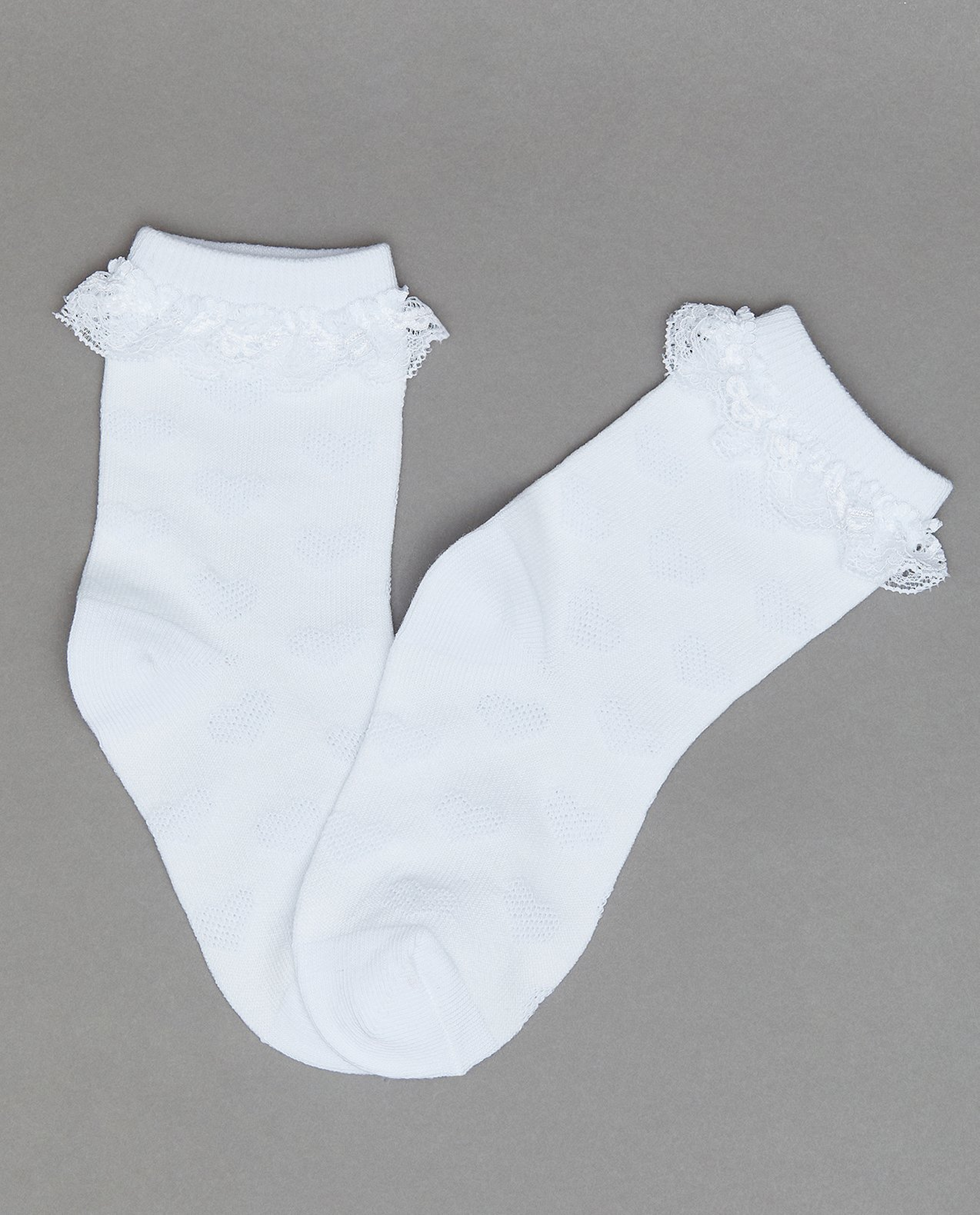 3 Pack Self Patterned Crew Socks