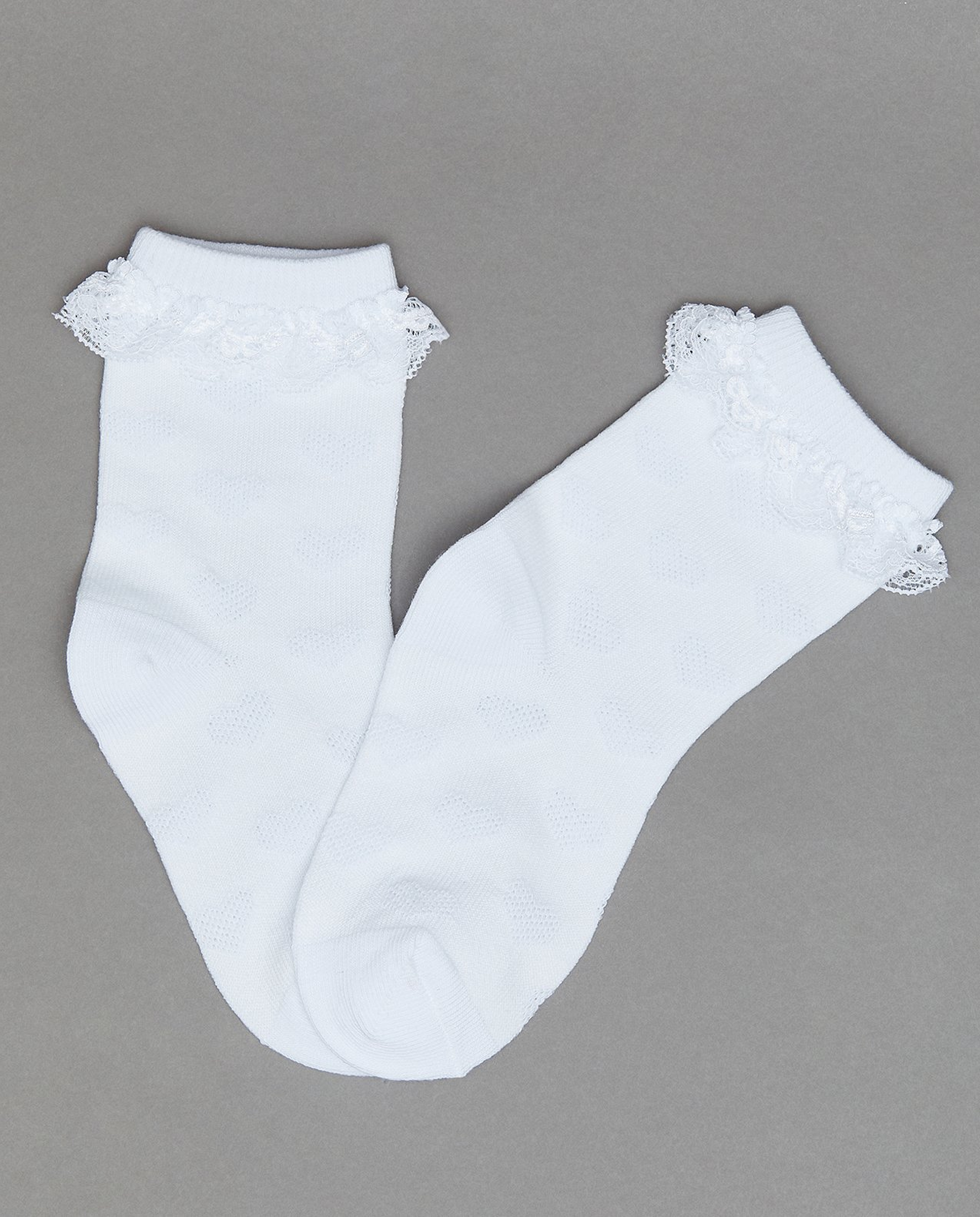 3 Pack Self Patterned Crew Socks