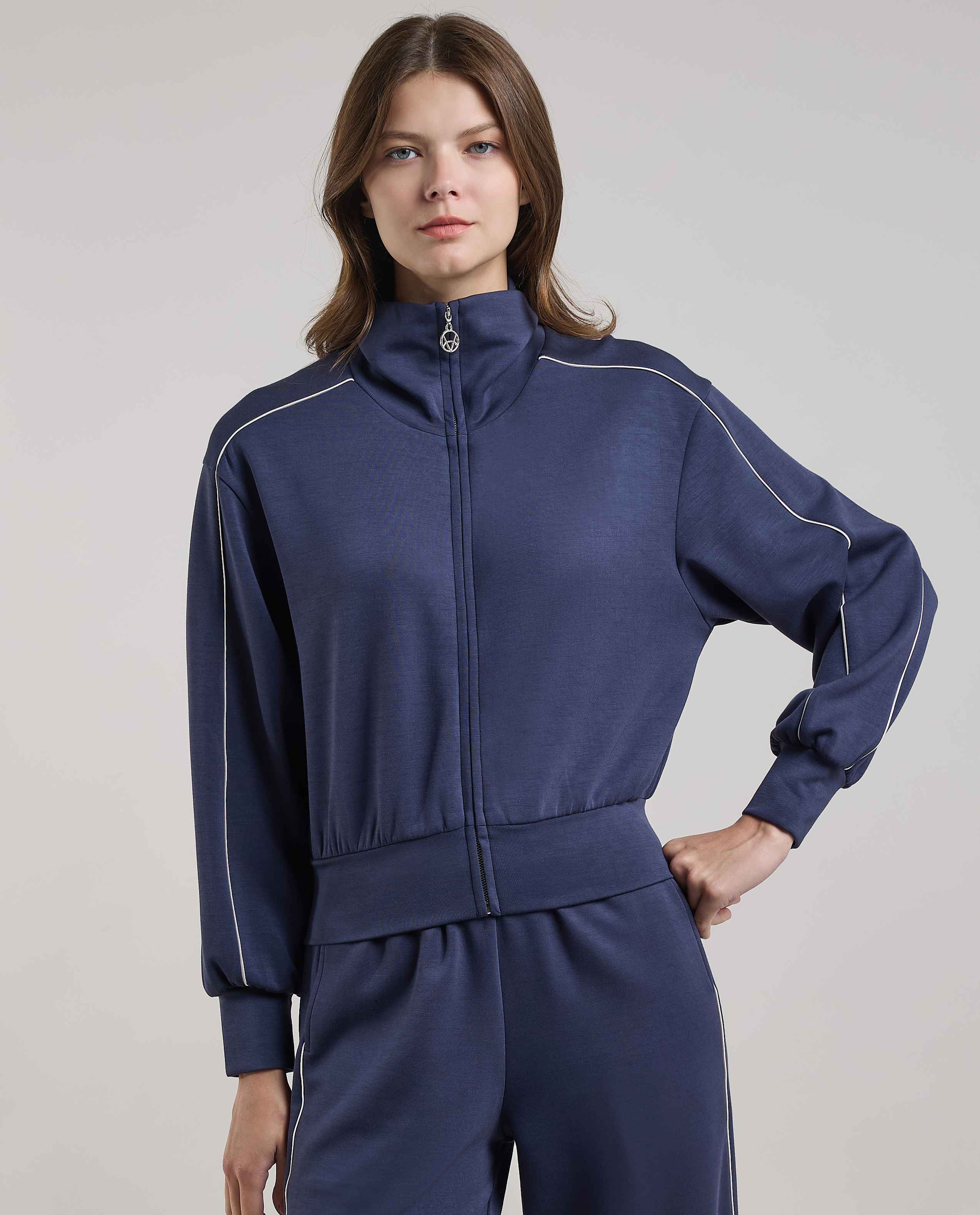 Solid Jacket with Zipper Closure