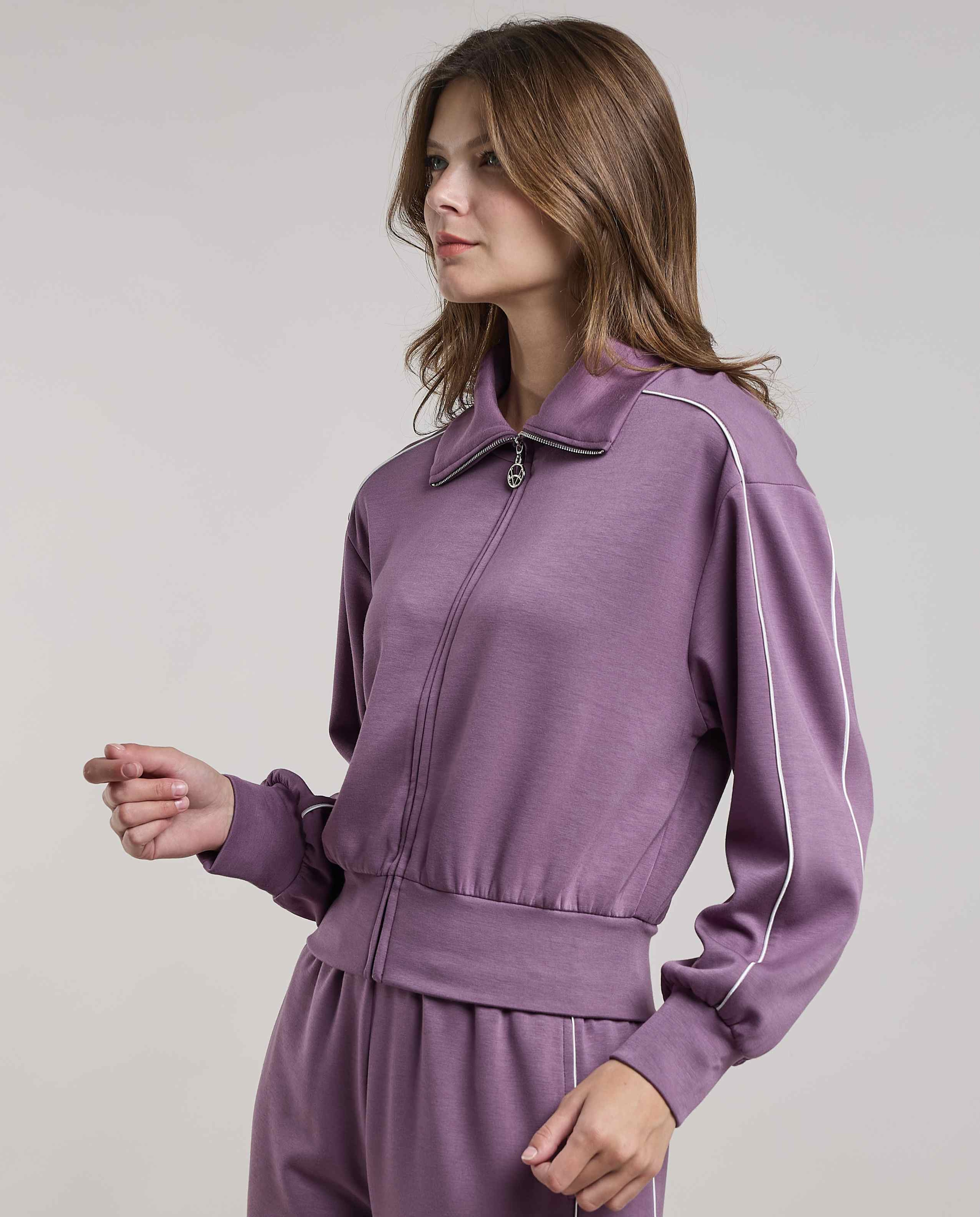 Solid Jacket with Zipper Closure