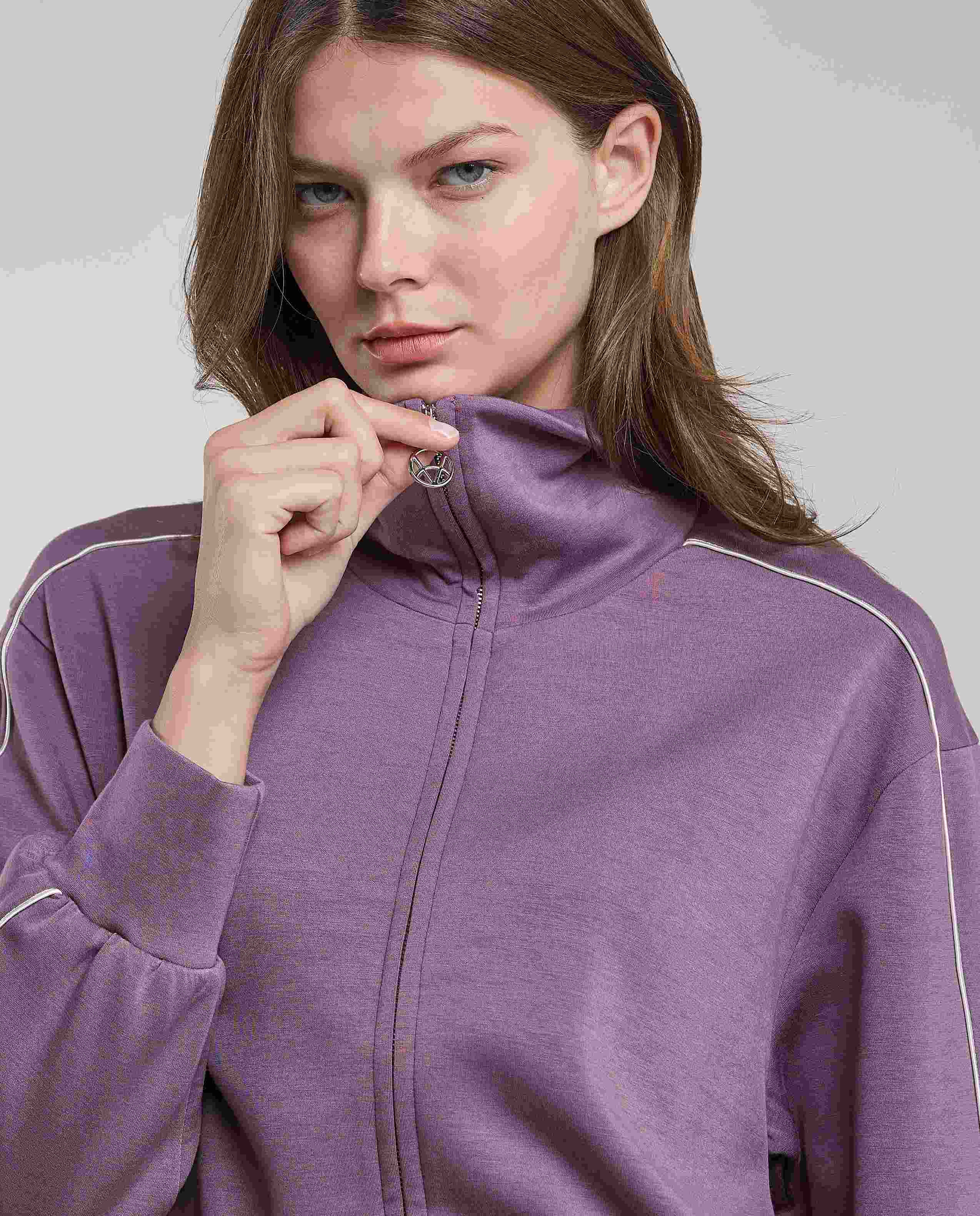 Solid Jacket with Zipper Closure