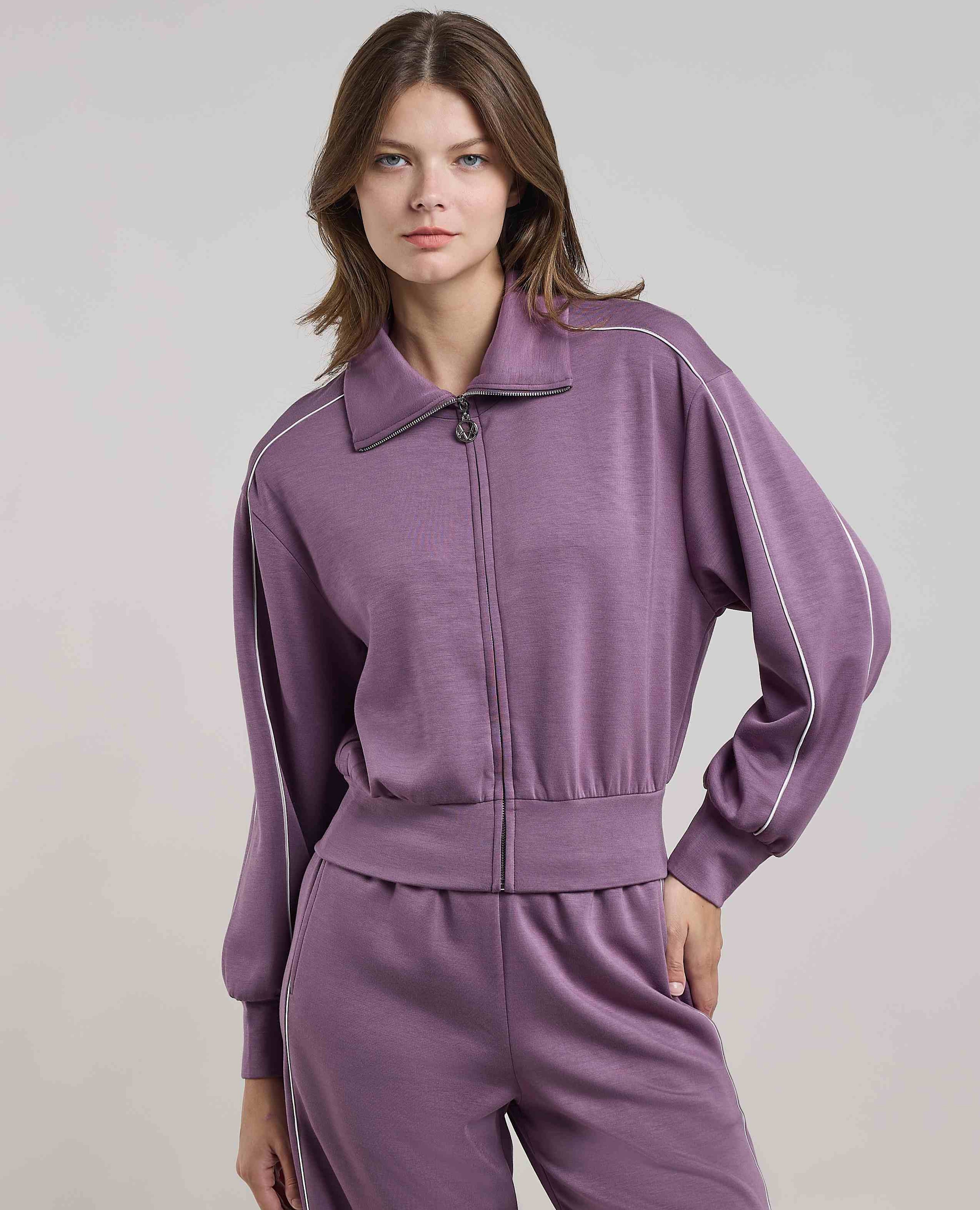 Solid Jacket with Zipper Closure