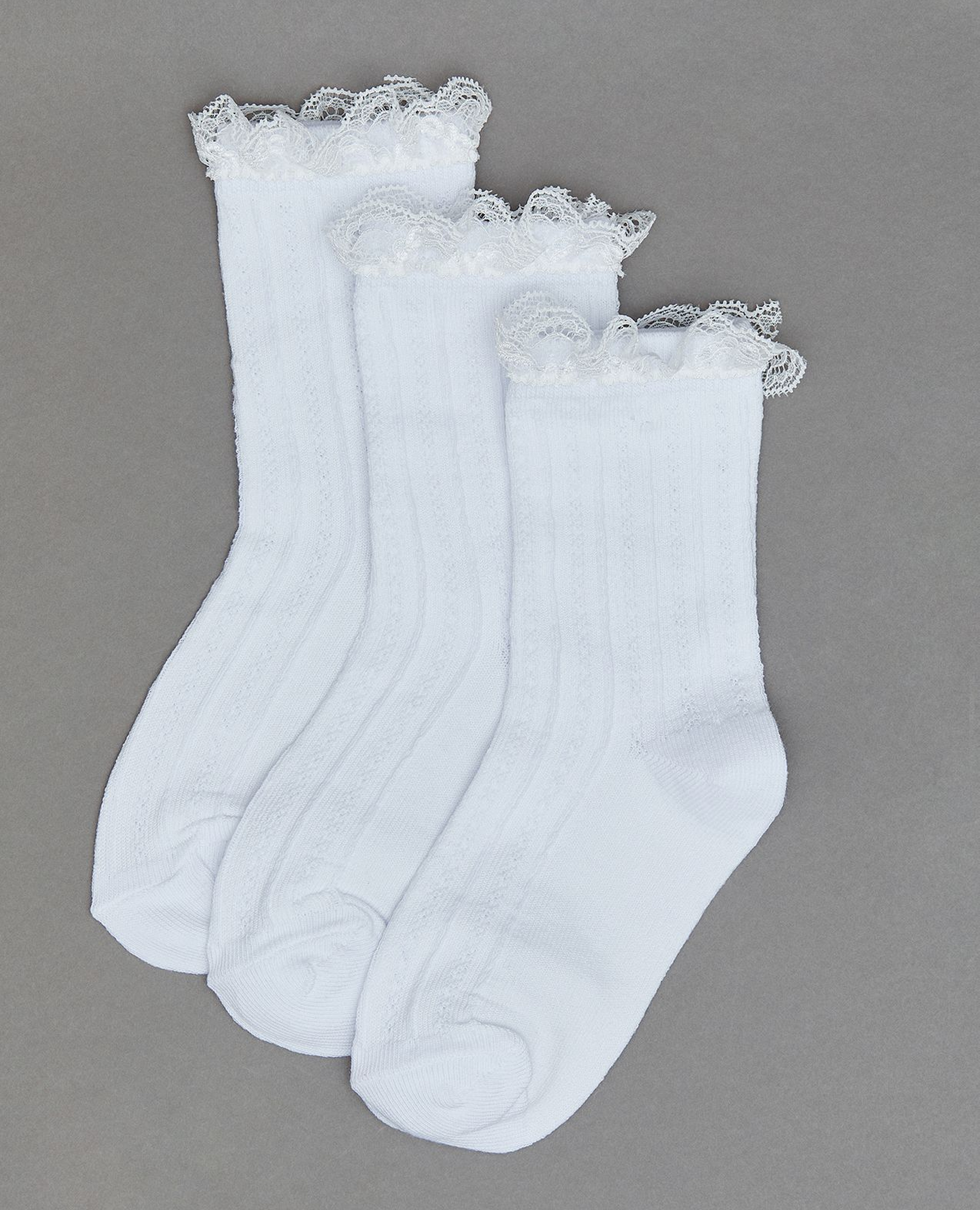 3 Pack Solid Crew Socks