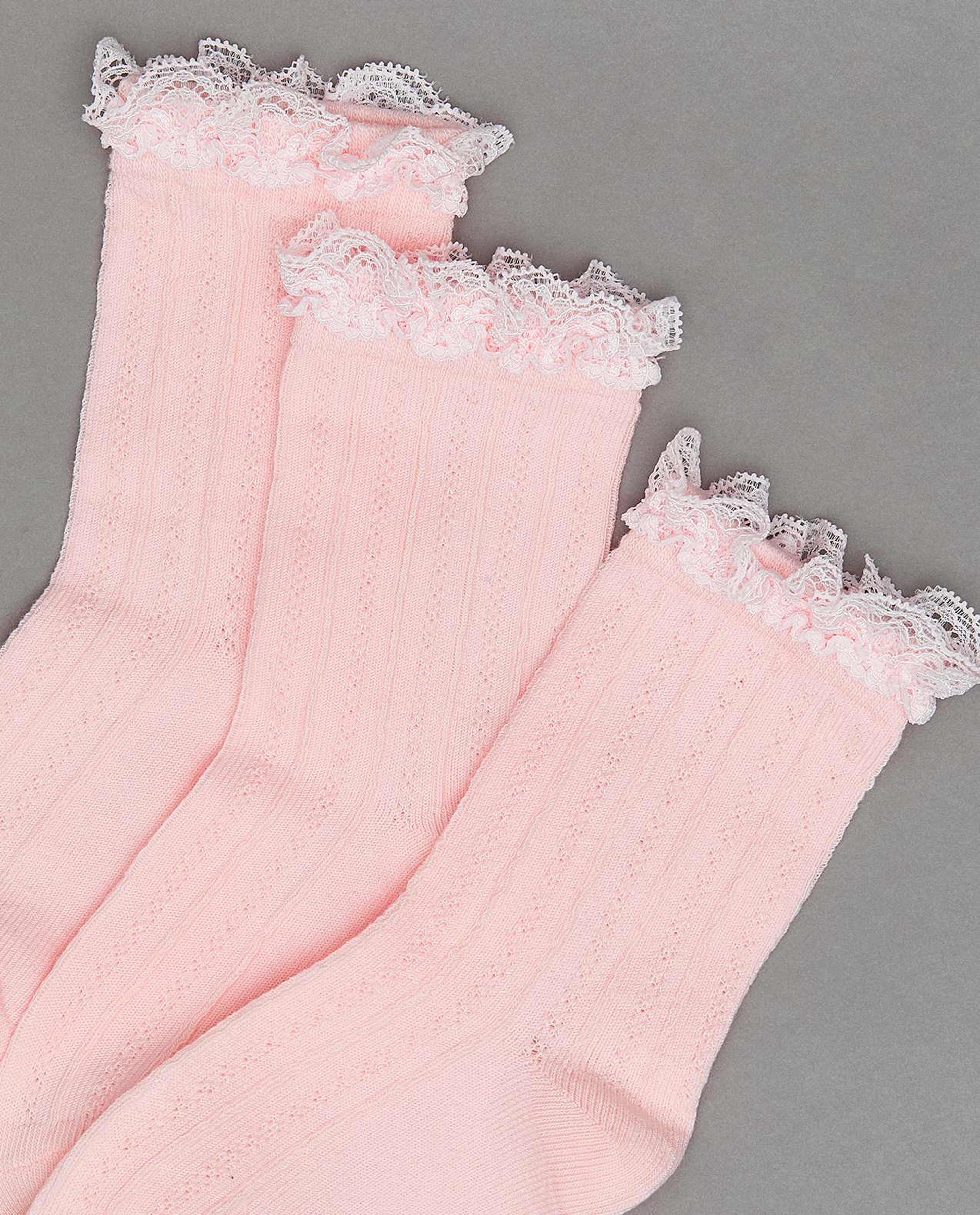 3 Pack Solid Crew Socks