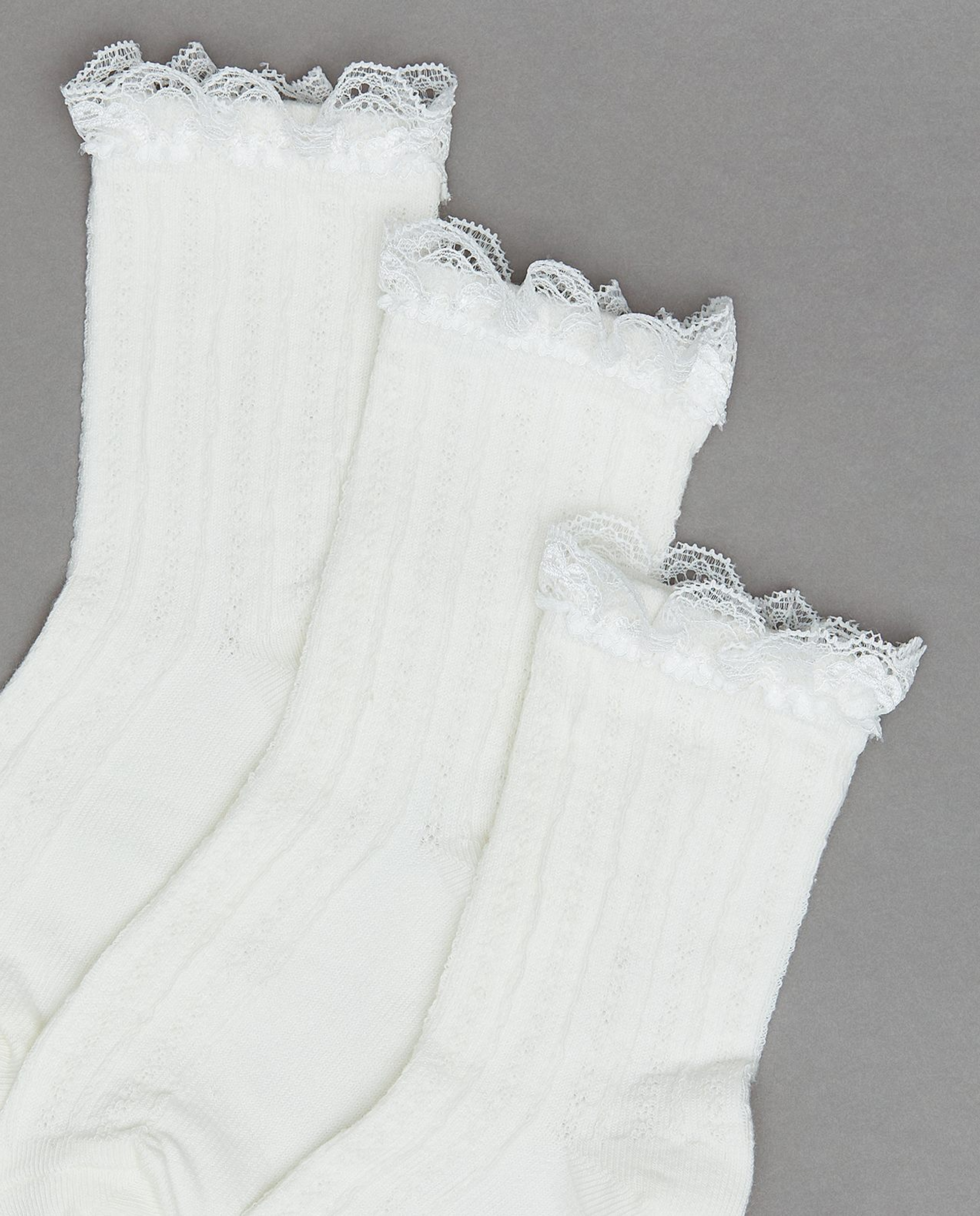 3 Pack Solid Crew Socks